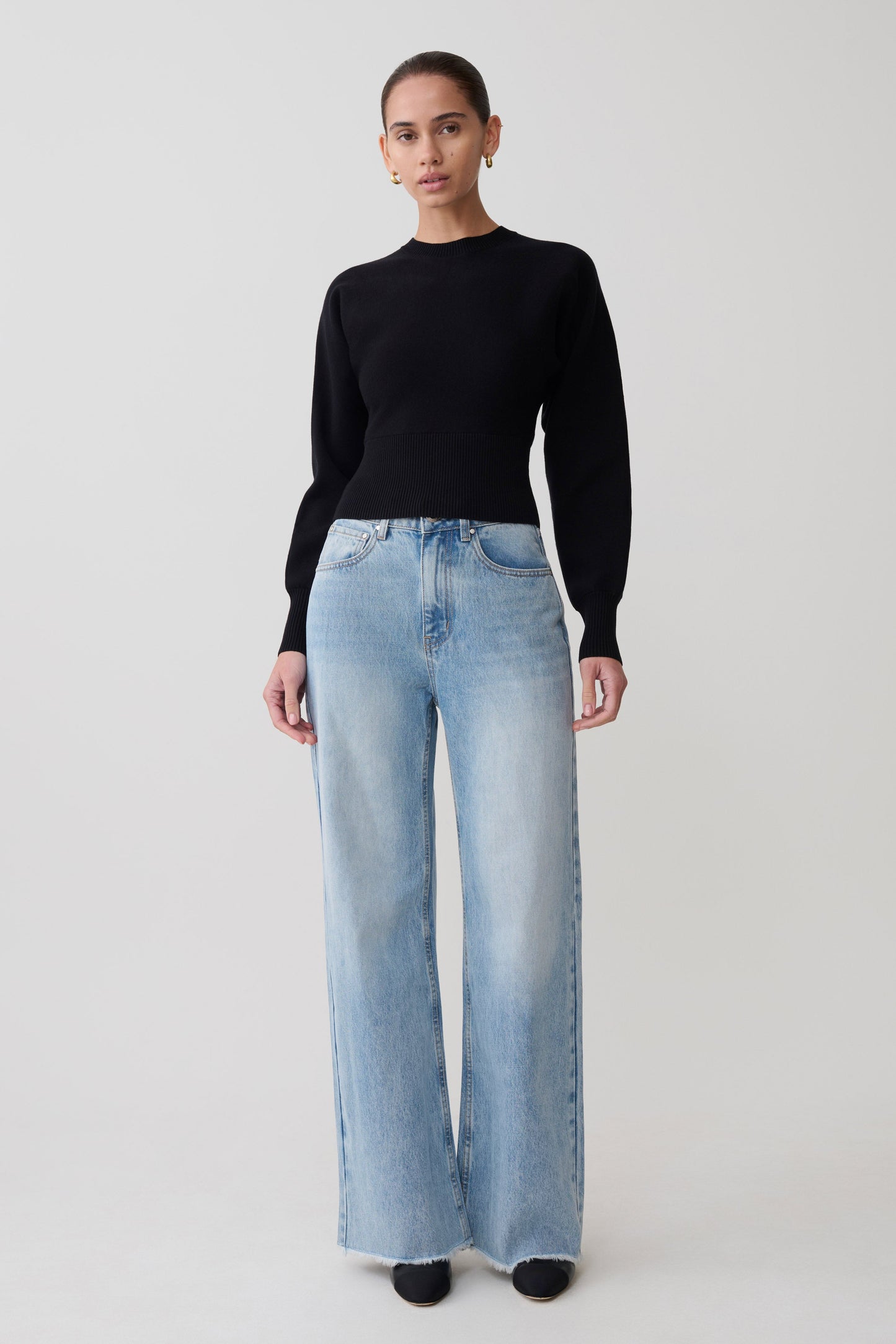 Ciaralee Cinched Waist Jumper - Black