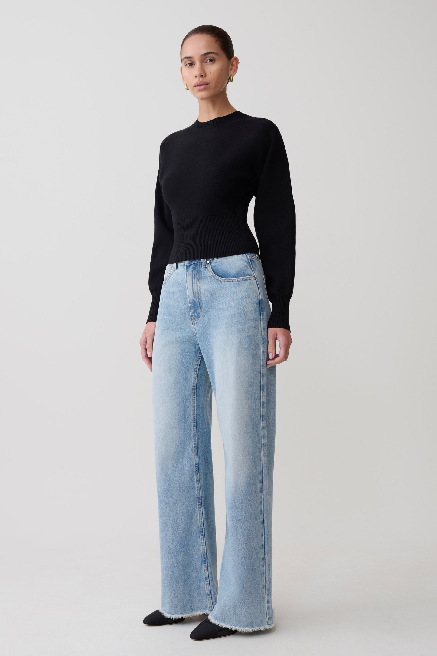 Ciaralee Cinched Waist Jumper - Black