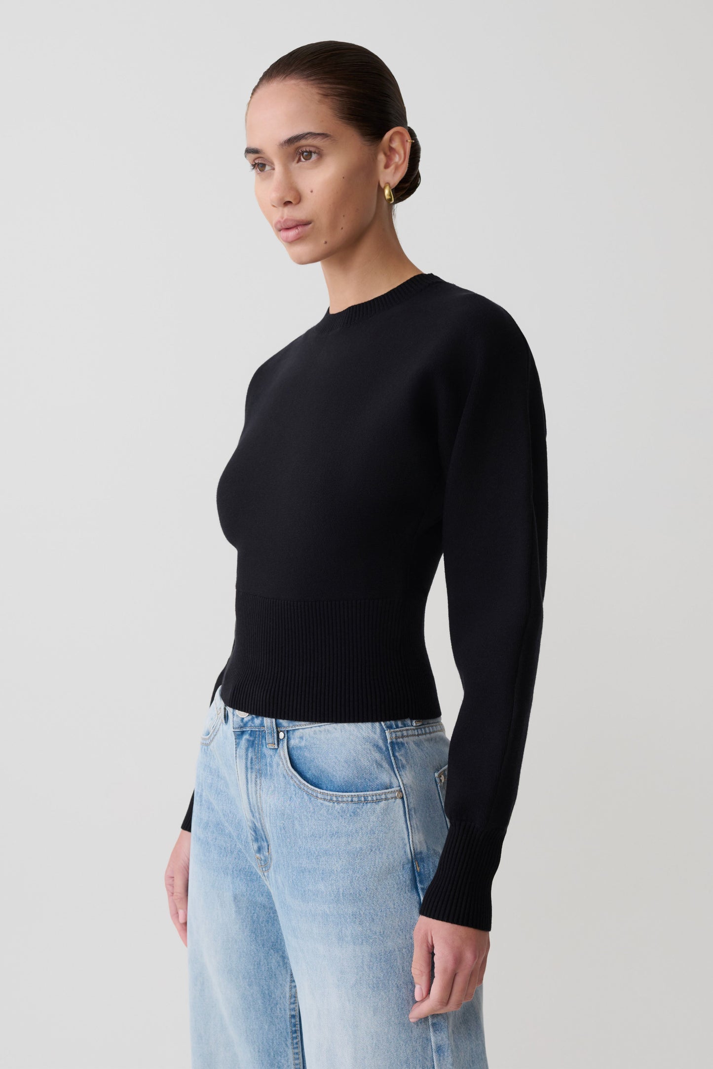 Ciaralee Cinched Waist Jumper - Black