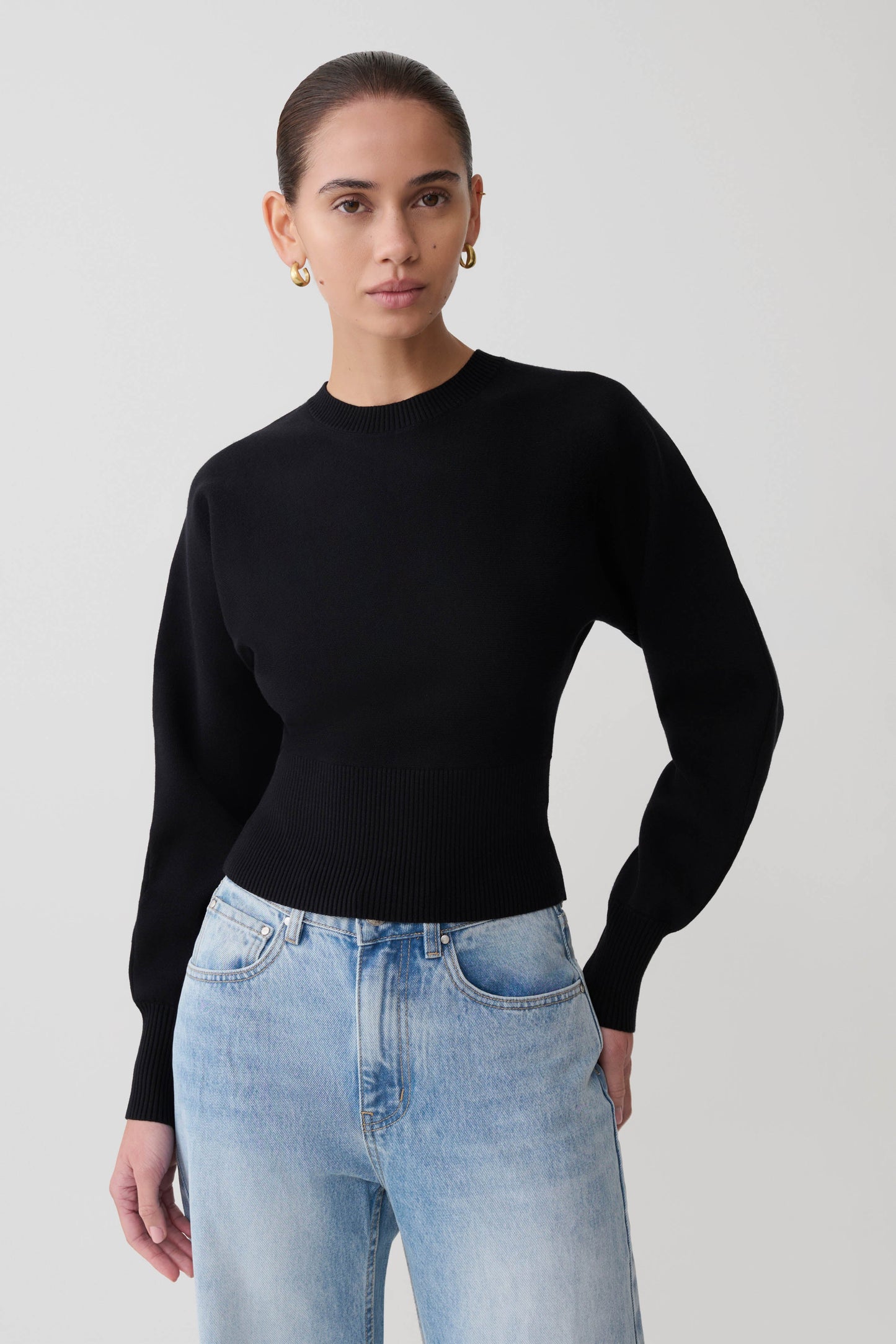 Ciaralee Cinched Waist Jumper - Black