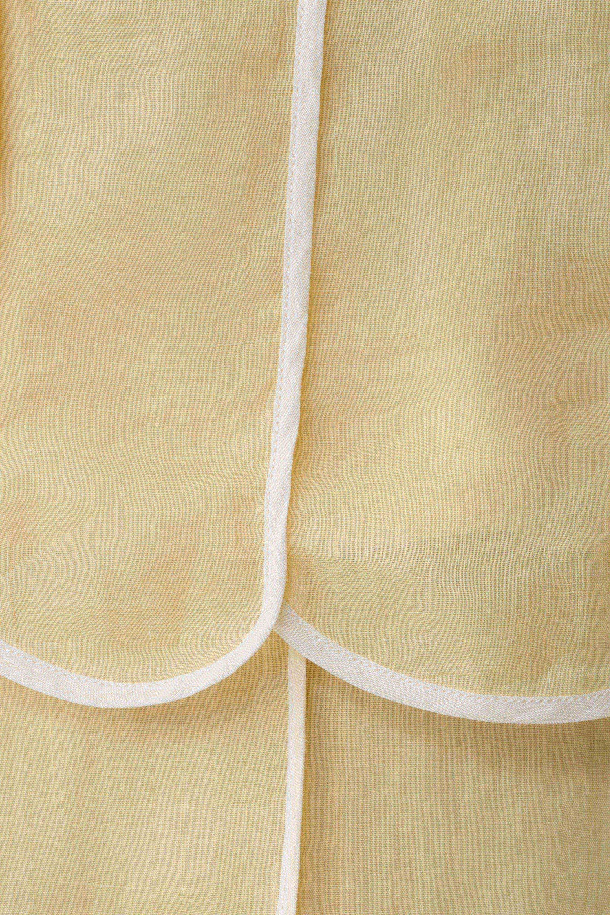 Georgia Panelled Halter Sleeveless Top - Butter