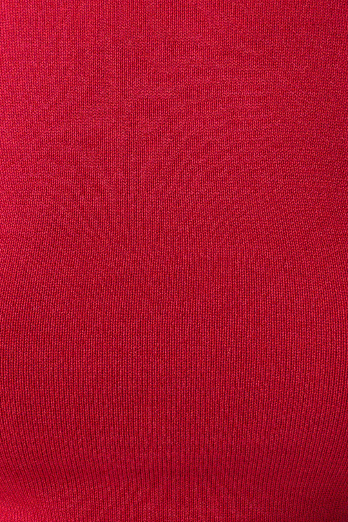 Misty Halter Backless Knit Top - Red