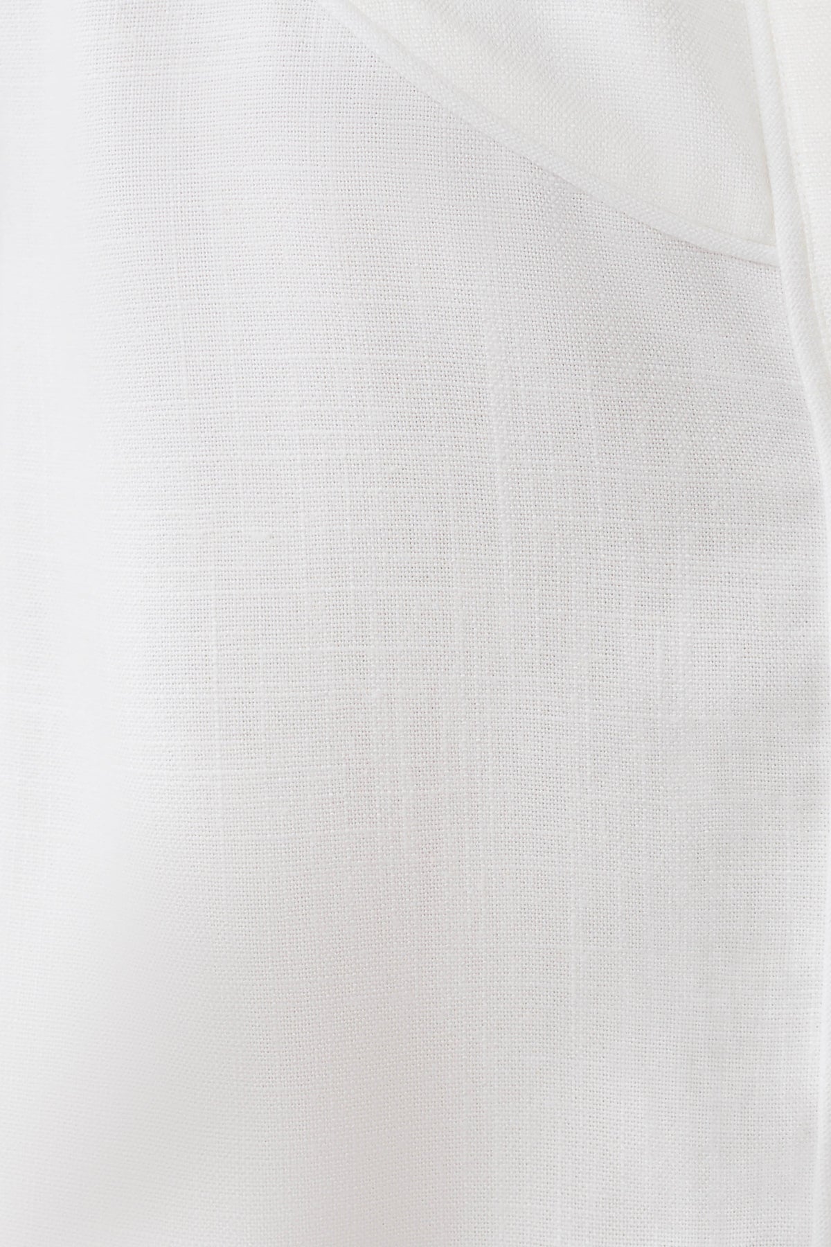Selena Linen Short Sleeve Shirt - White