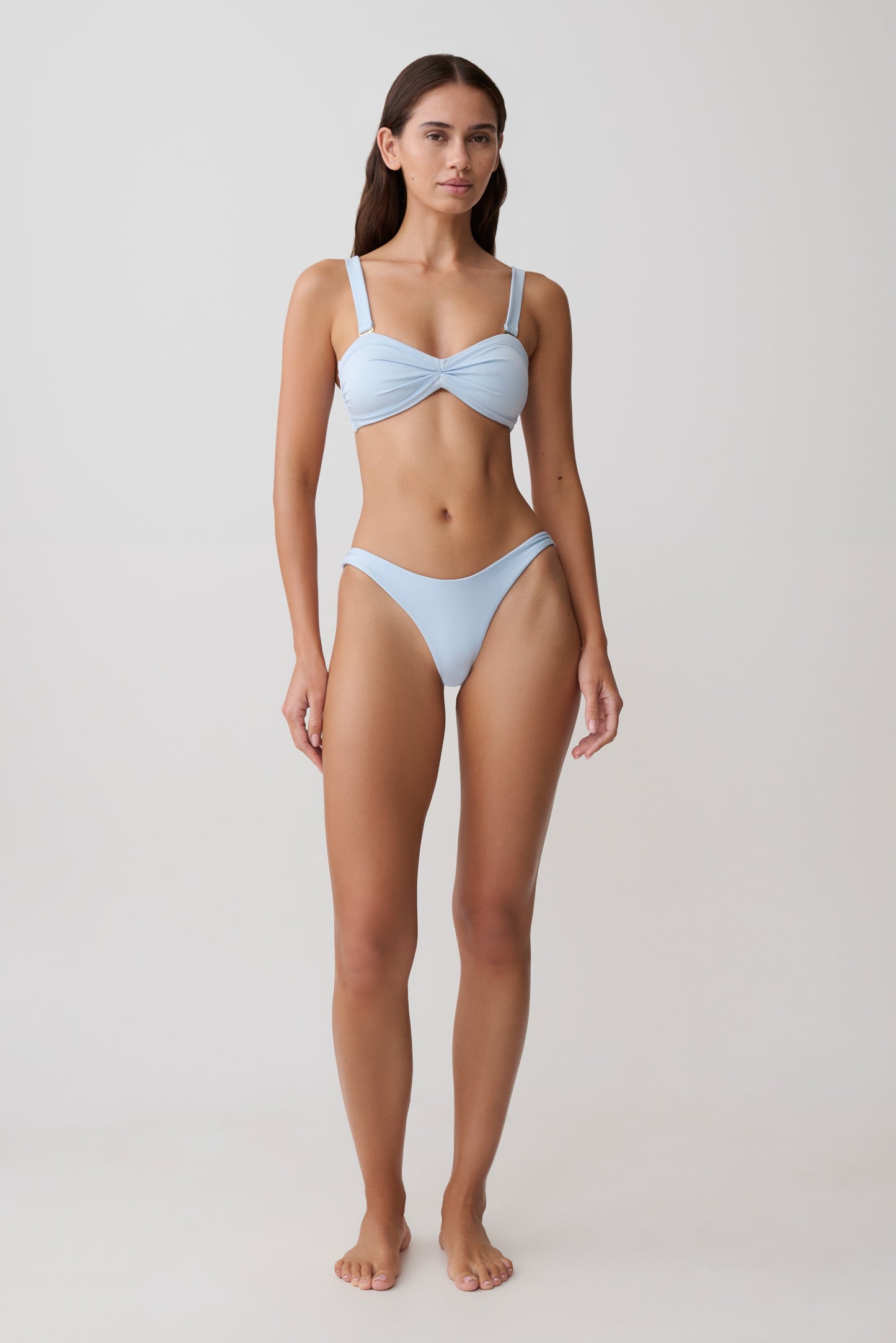 Briar Strapless Bikini Top - Pale Blue