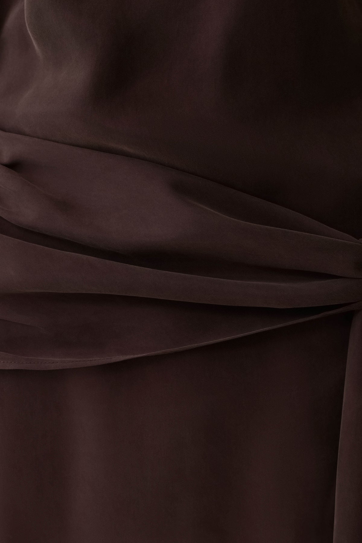 Felicity Short Sleeve Dress With Waist Tie - Dark Chocolate