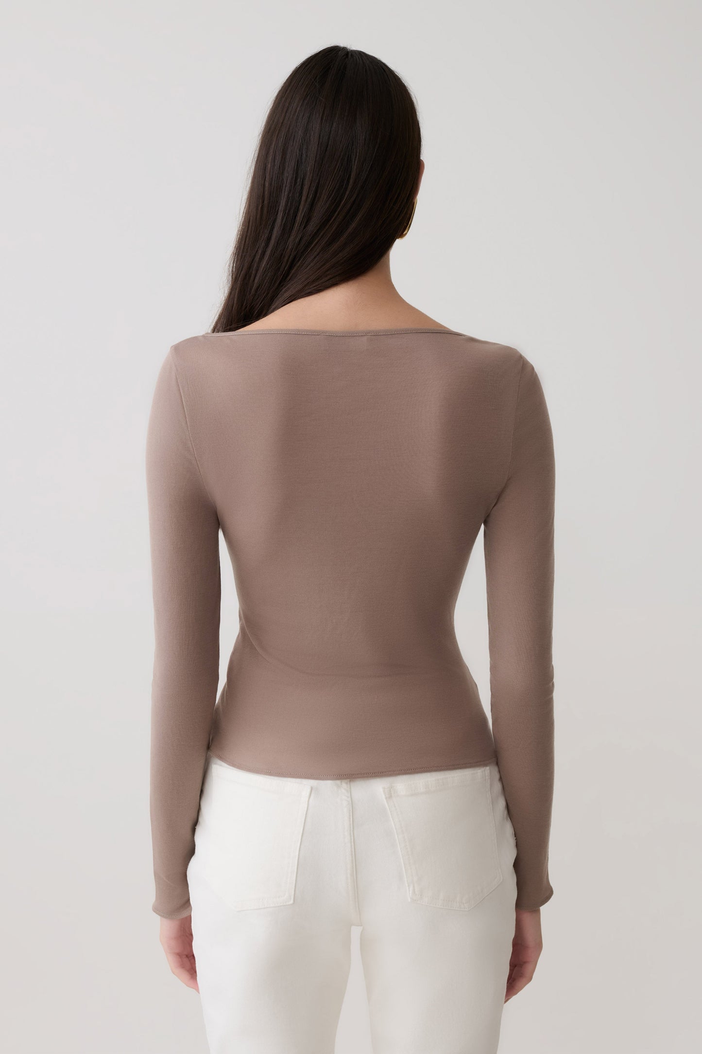 Coraline Long Sleeve Sheer Top - Neutral