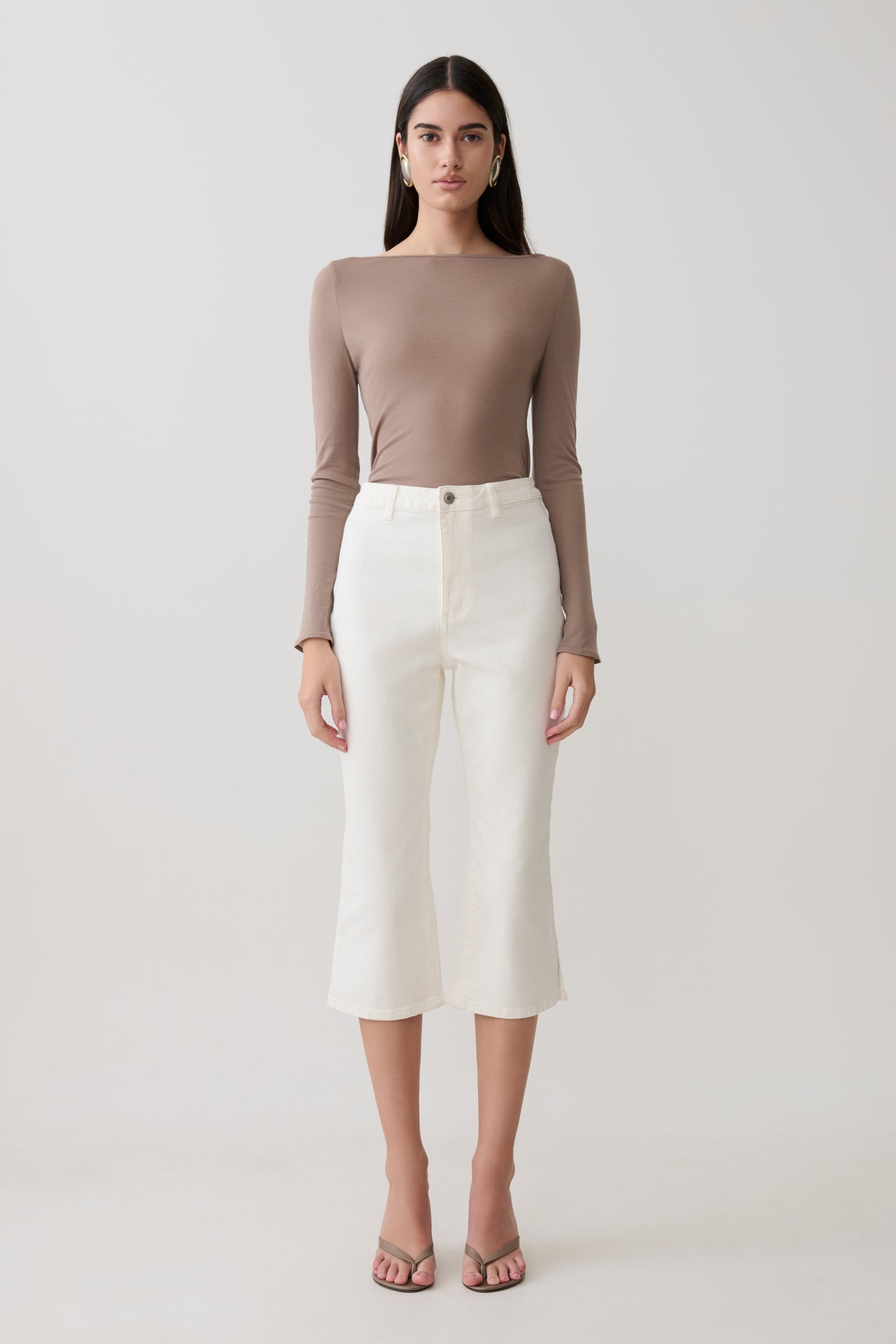 Coraline Long Sleeve Sheer Top - Neutral