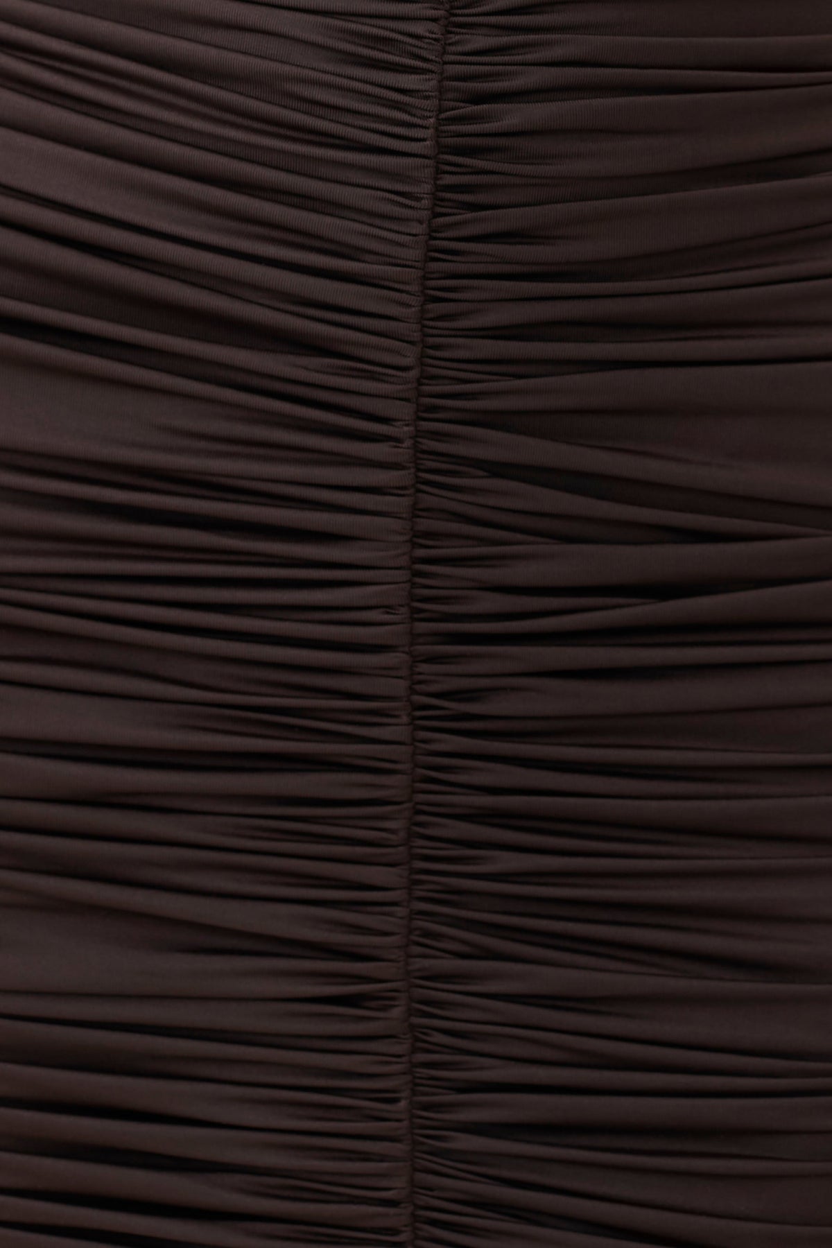 Alphine Gathered Short Sleeve Mini Dress - Chocolate