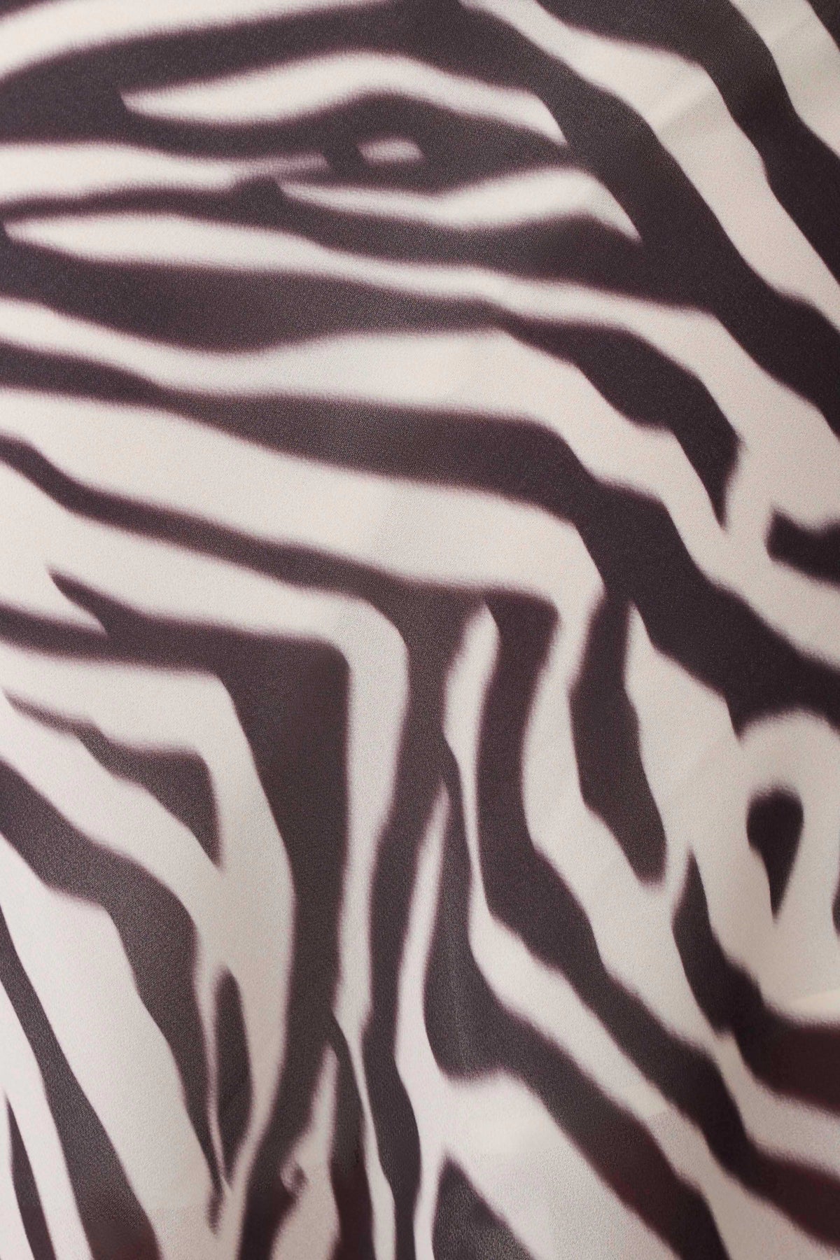 Lana Low Back Chiffon Top - Abstract Zebra Print