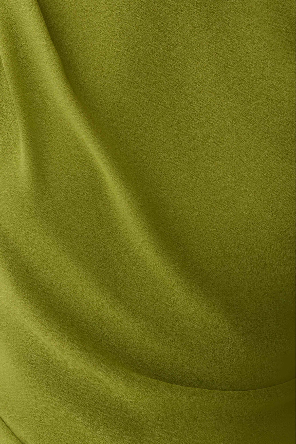 Hannah Asymmetric Neckline Mini Dress - Olive