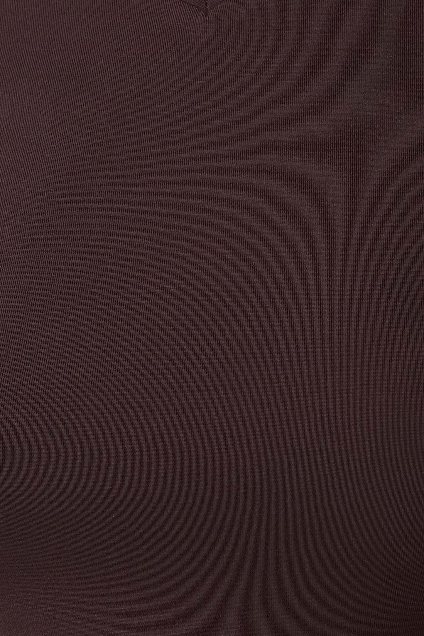 Janelle High V Neck Short Sleeve Top - Chocolate