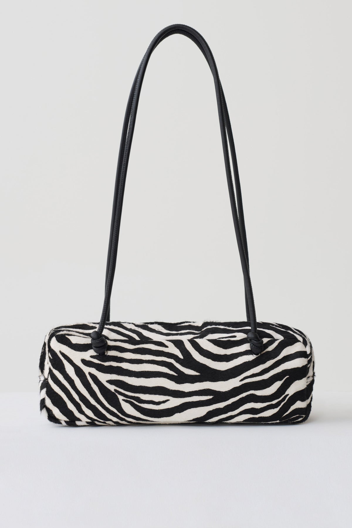 Hillary Pony Fur Bag - Zebra Print