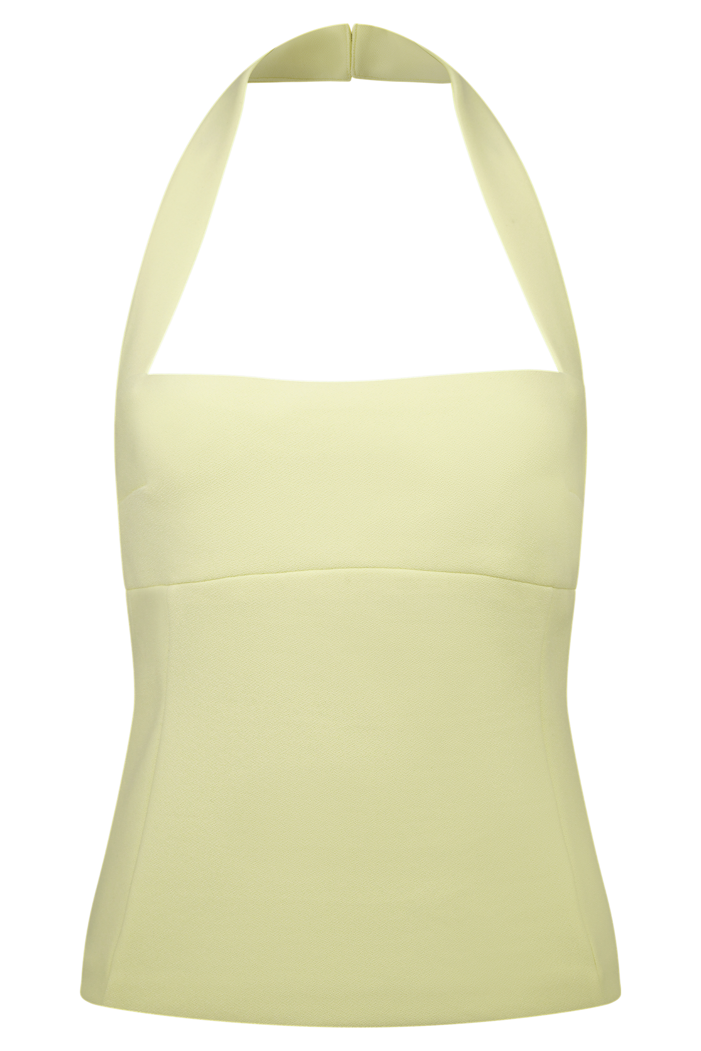 Amelita Suiting Halter Top - Pale Lemon