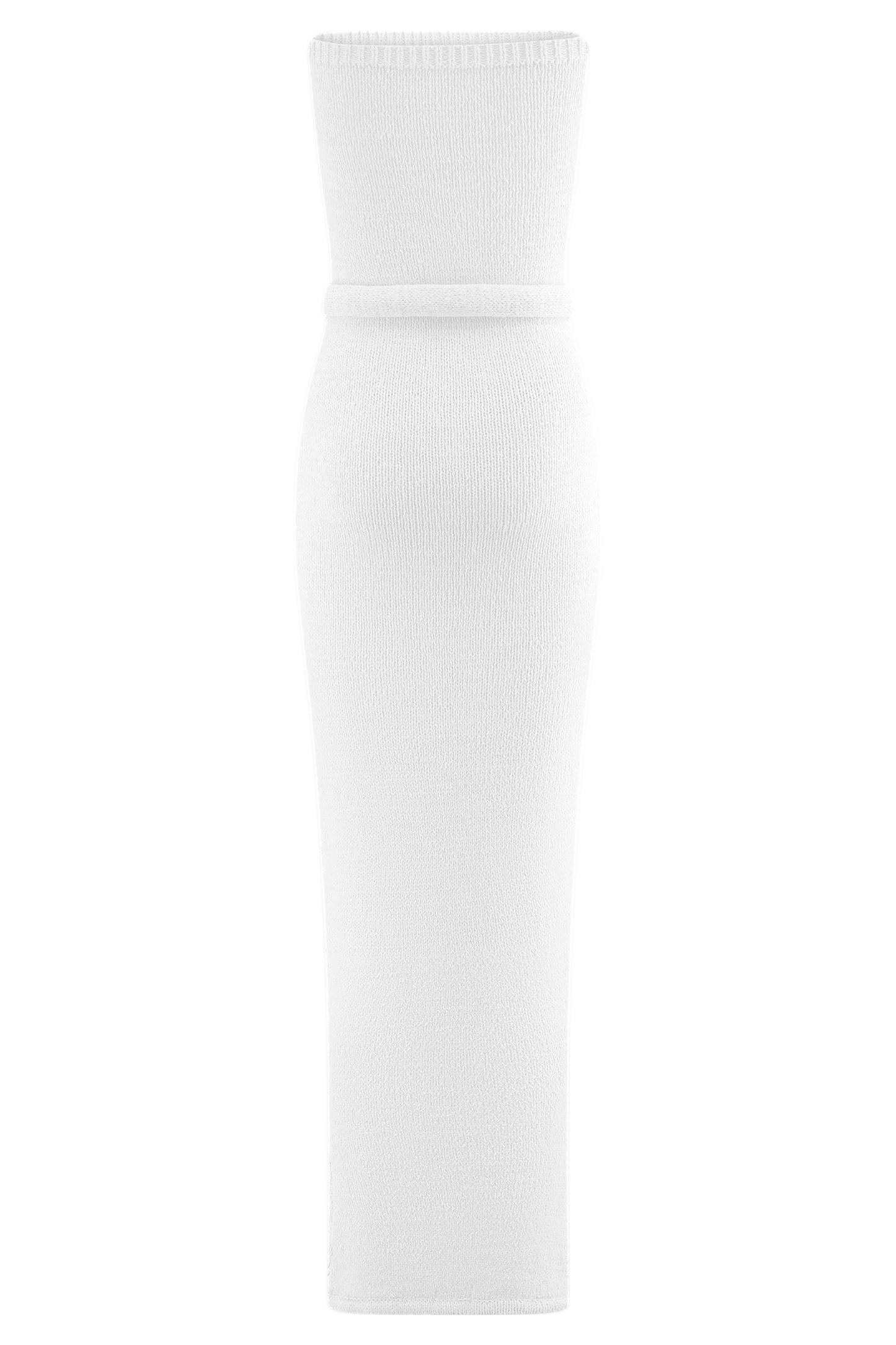Andrea Strapless Knit Maxi Dress - White