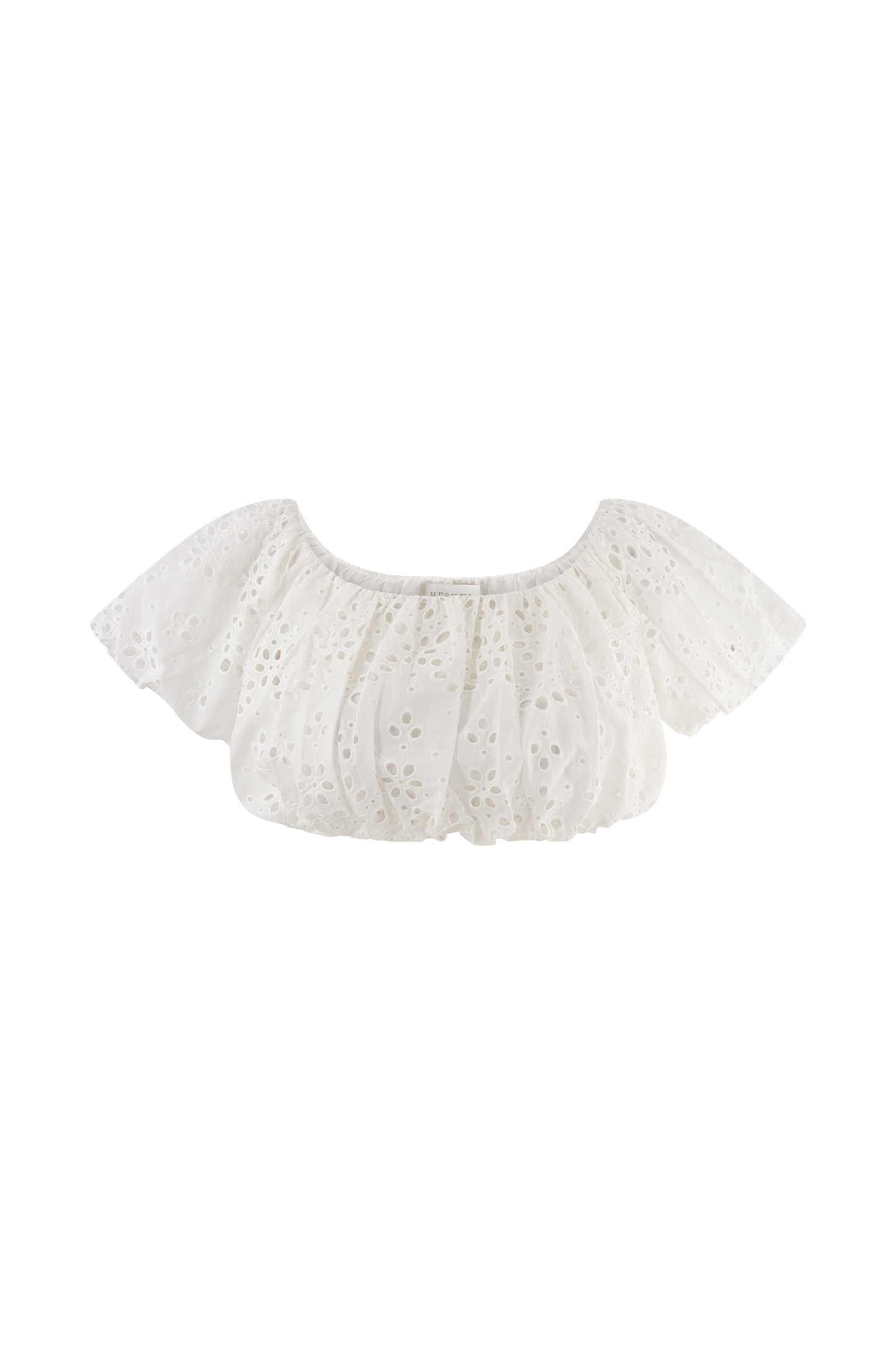 Autumn Off Shoulder Broderie Top - White