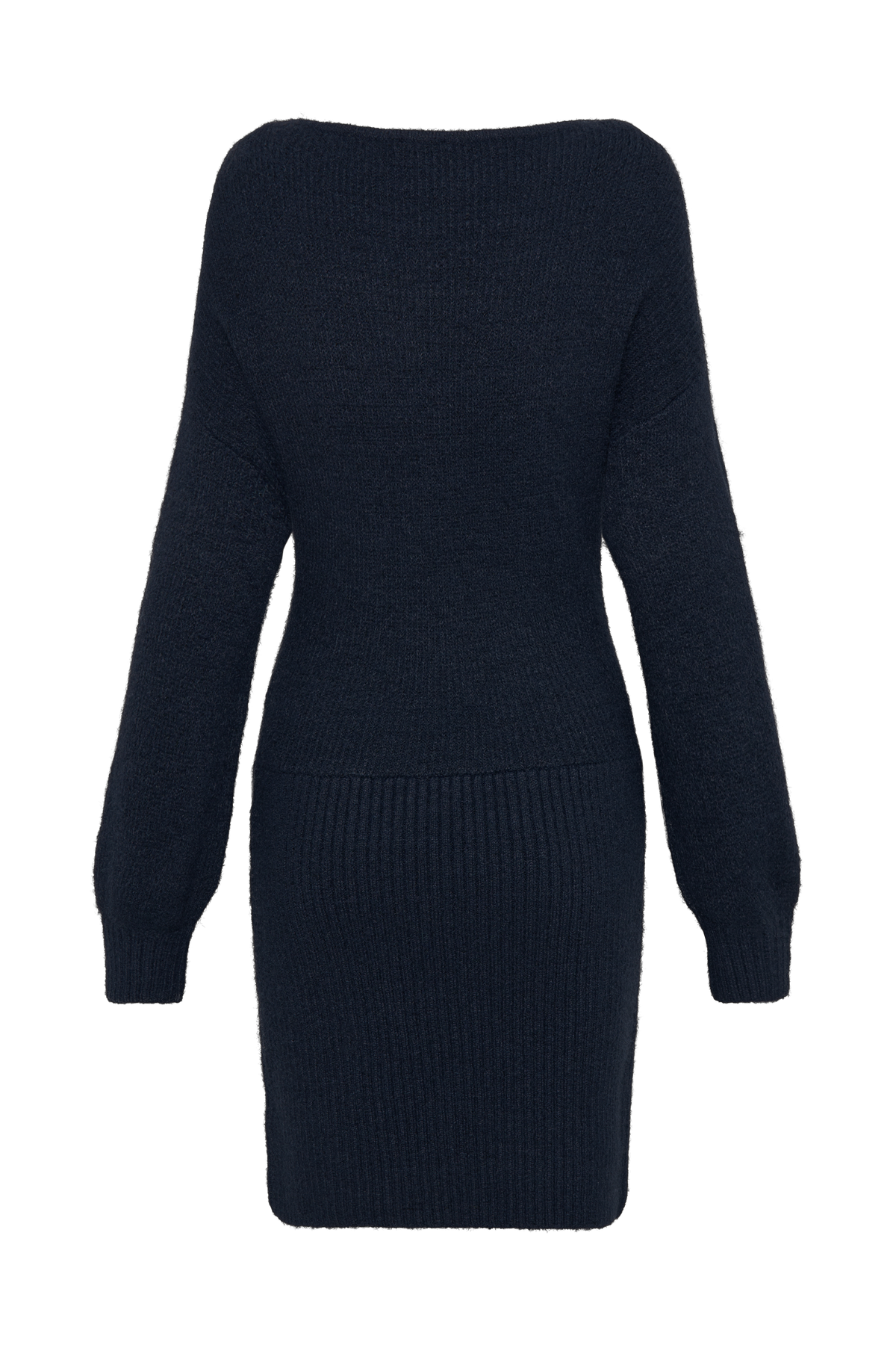 Rafferty Boat Neck Knit Mini Dress - Navy
