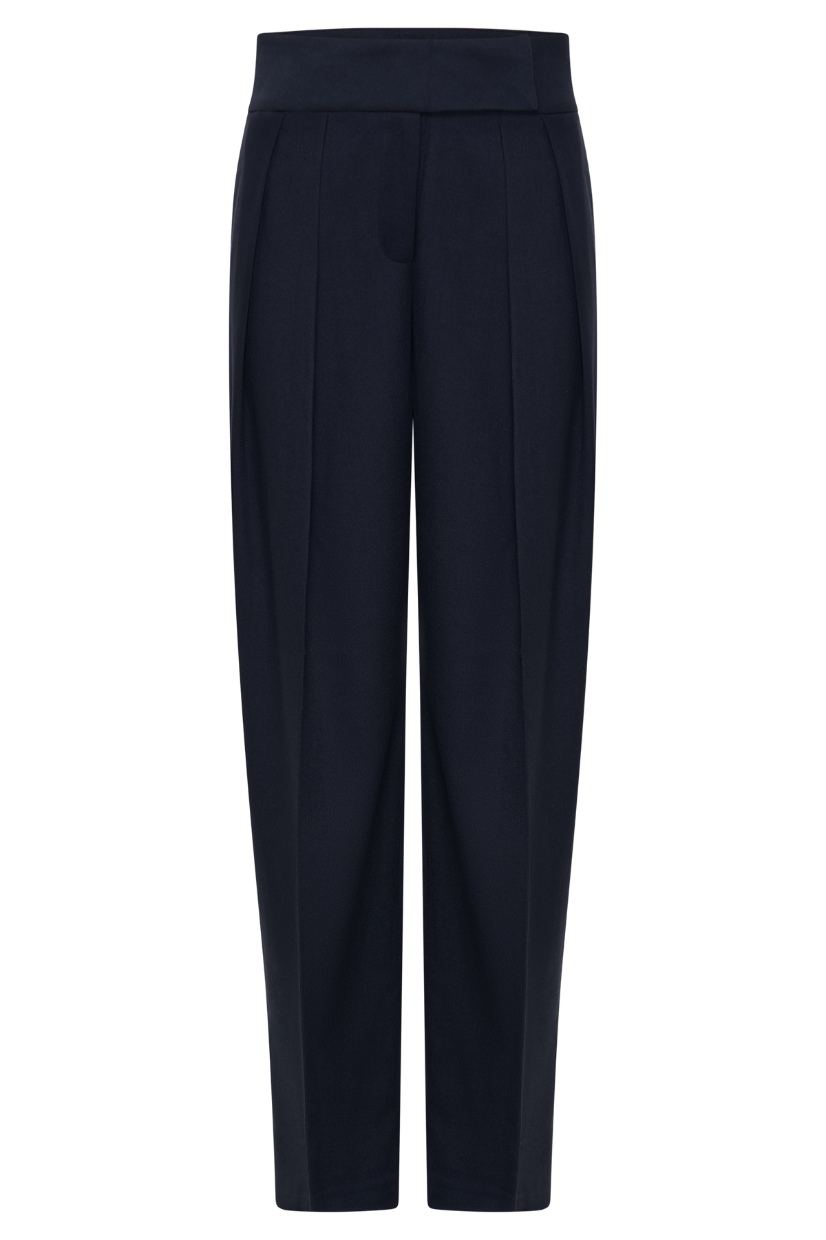 Penelope Pleated High Waisted Pants - Dark Navy