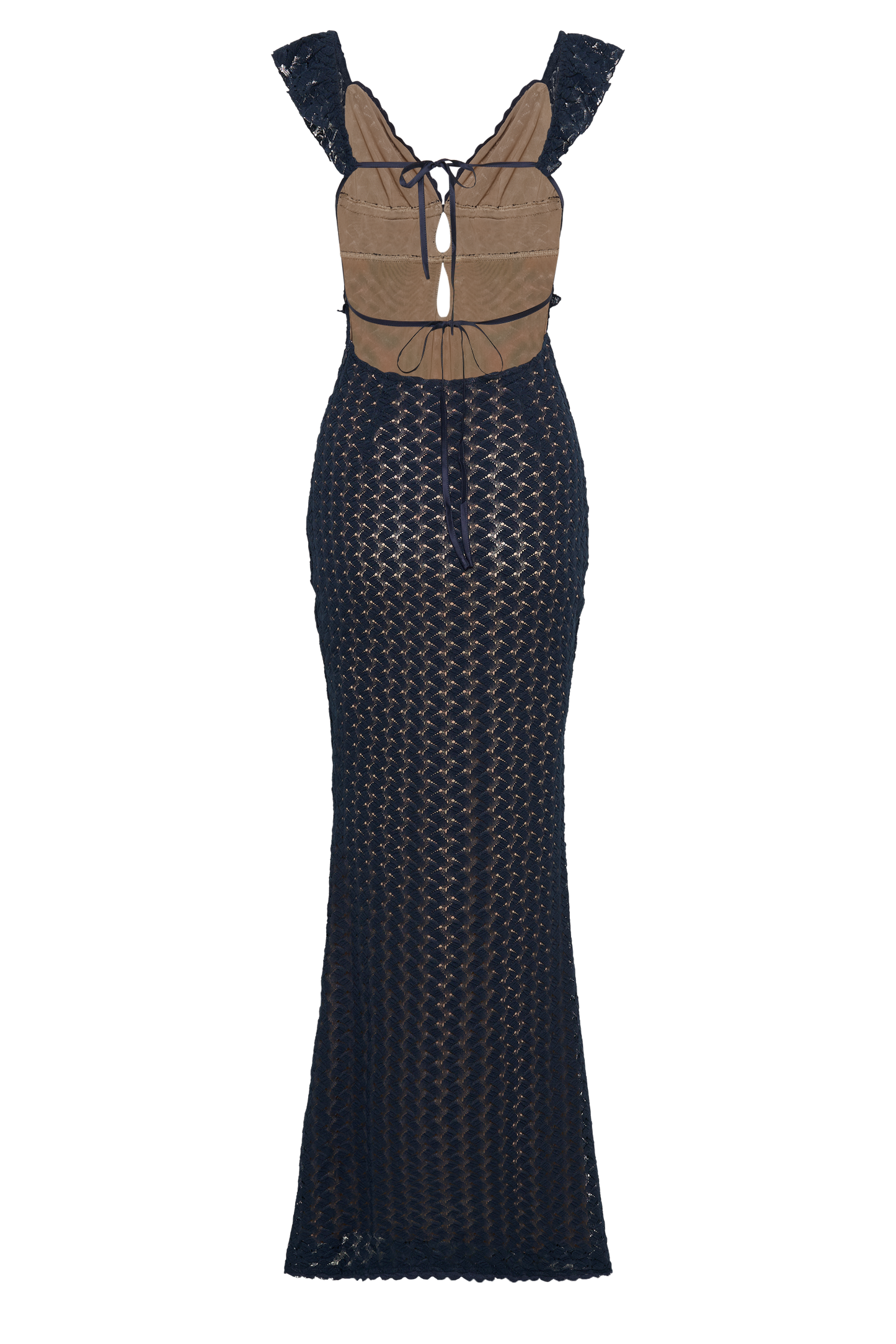 Ezra Lace Maxi Dress - Navy