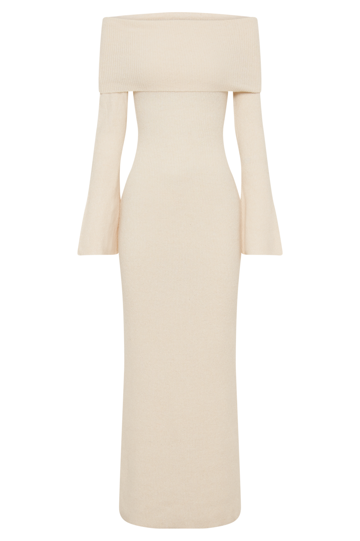 Katherine Off Shoulder Knit Maxi Dress - Ivory