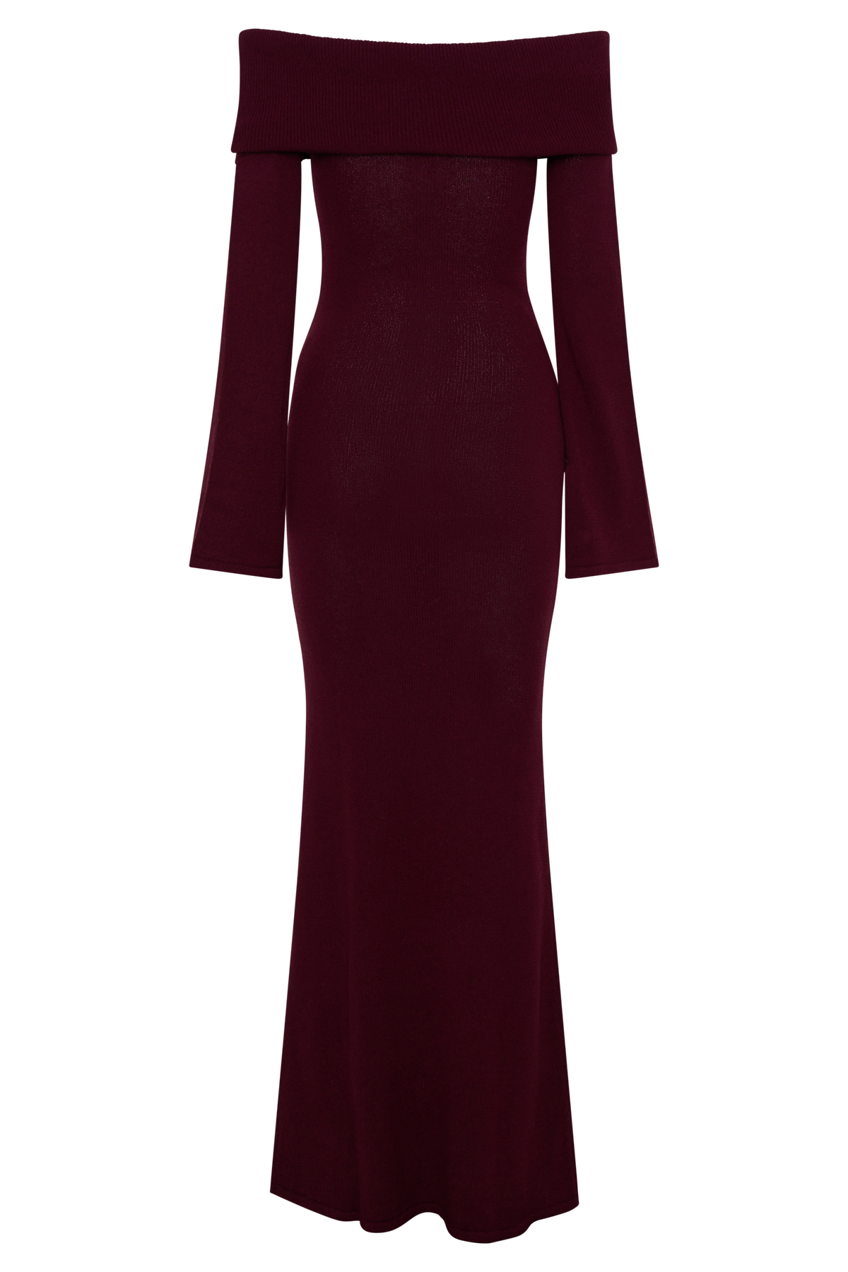 Cameron Off Shoulder Tie Maxi Dress - Merlot
