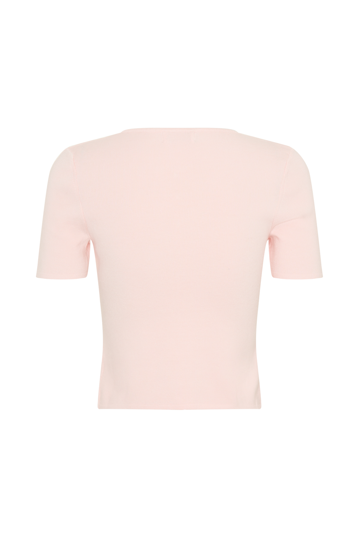 Monroe Embroidered Knit Top - Baby Pink And Ivory