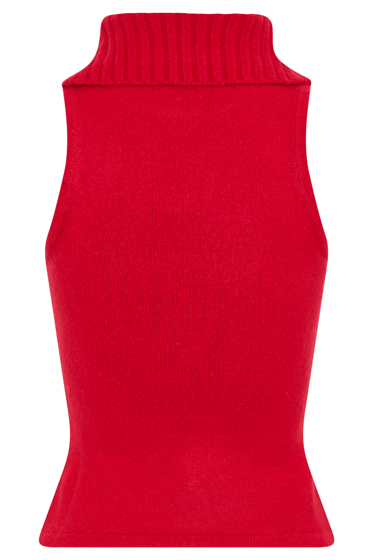 Elise Roll Neck Knit Top - Red