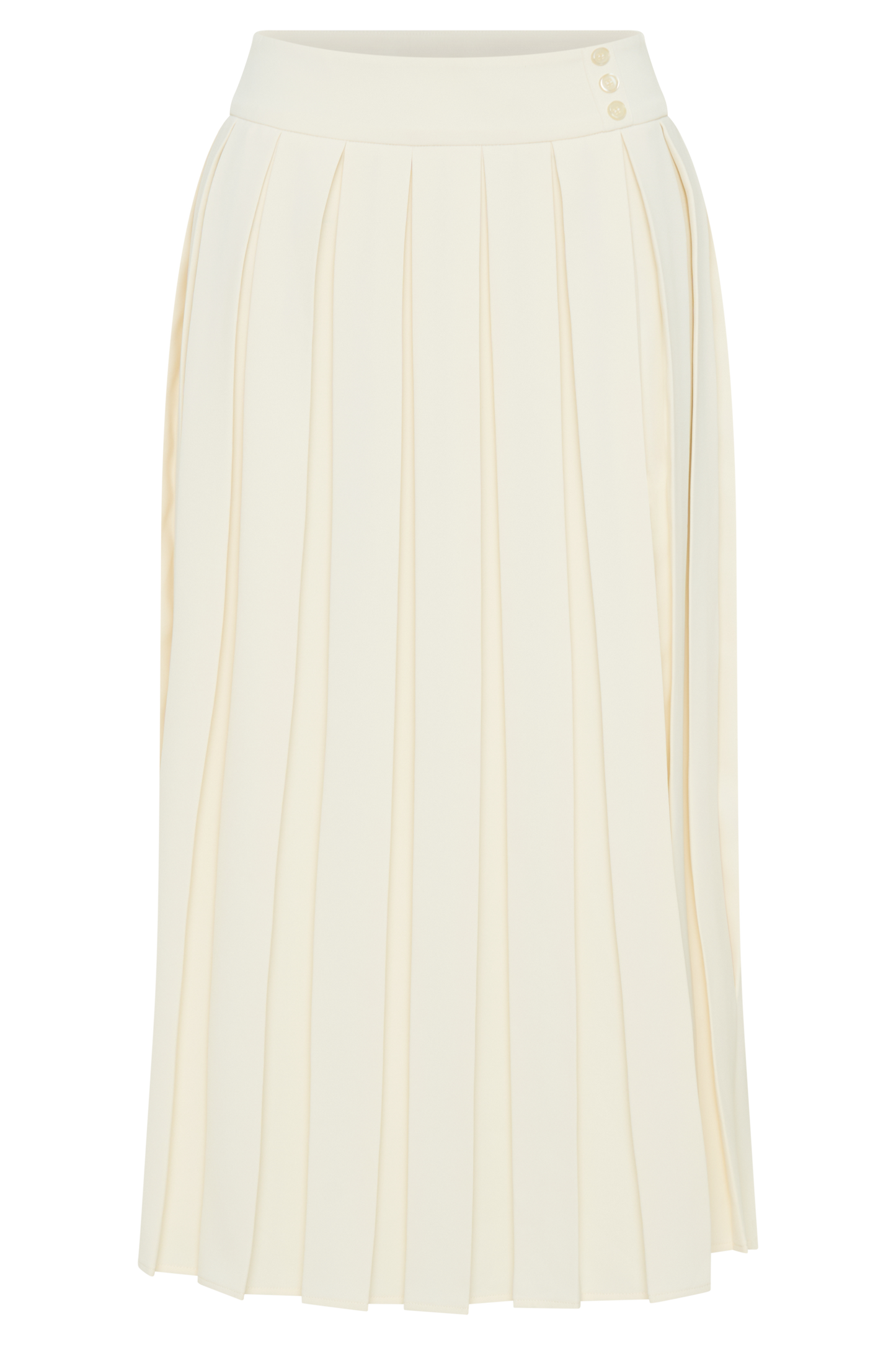 Sunny Pleated Midi Skirt - Ivory