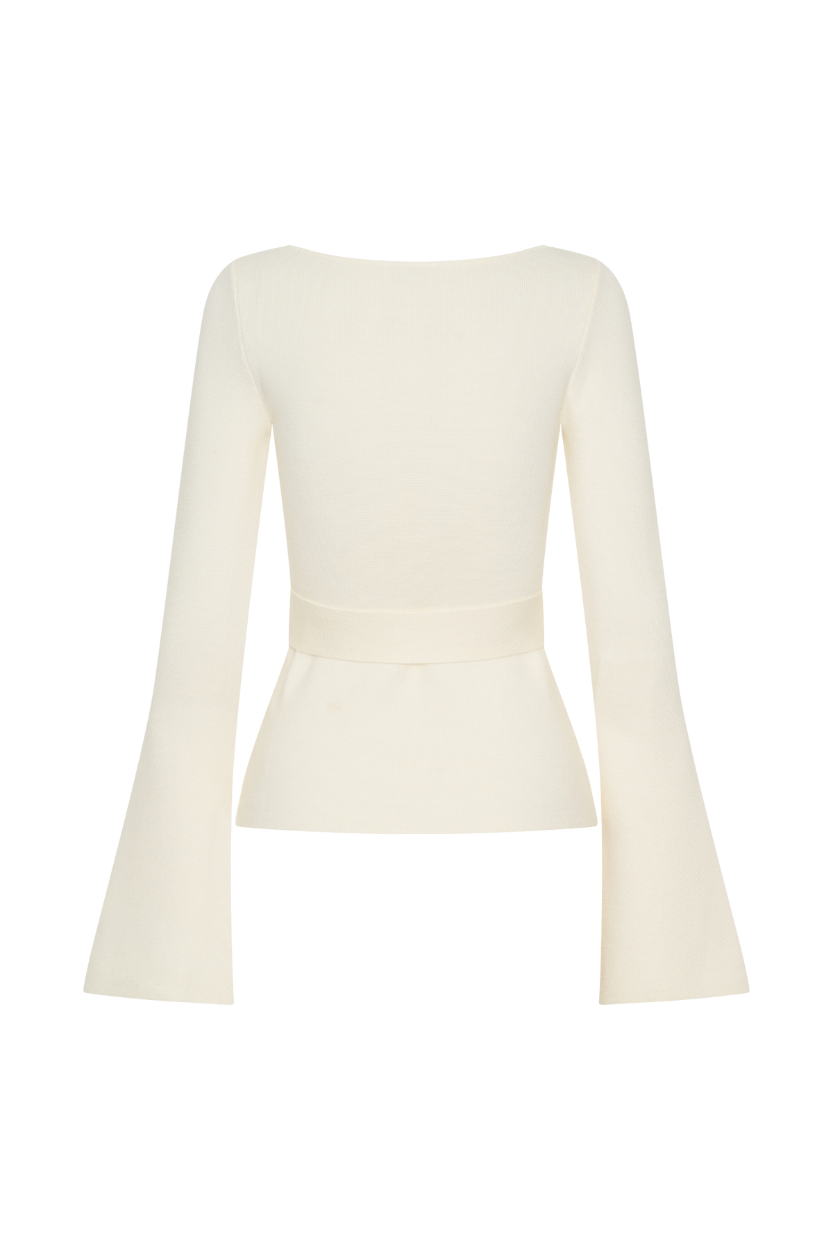 Justine Belted Knit Top - Ivory
