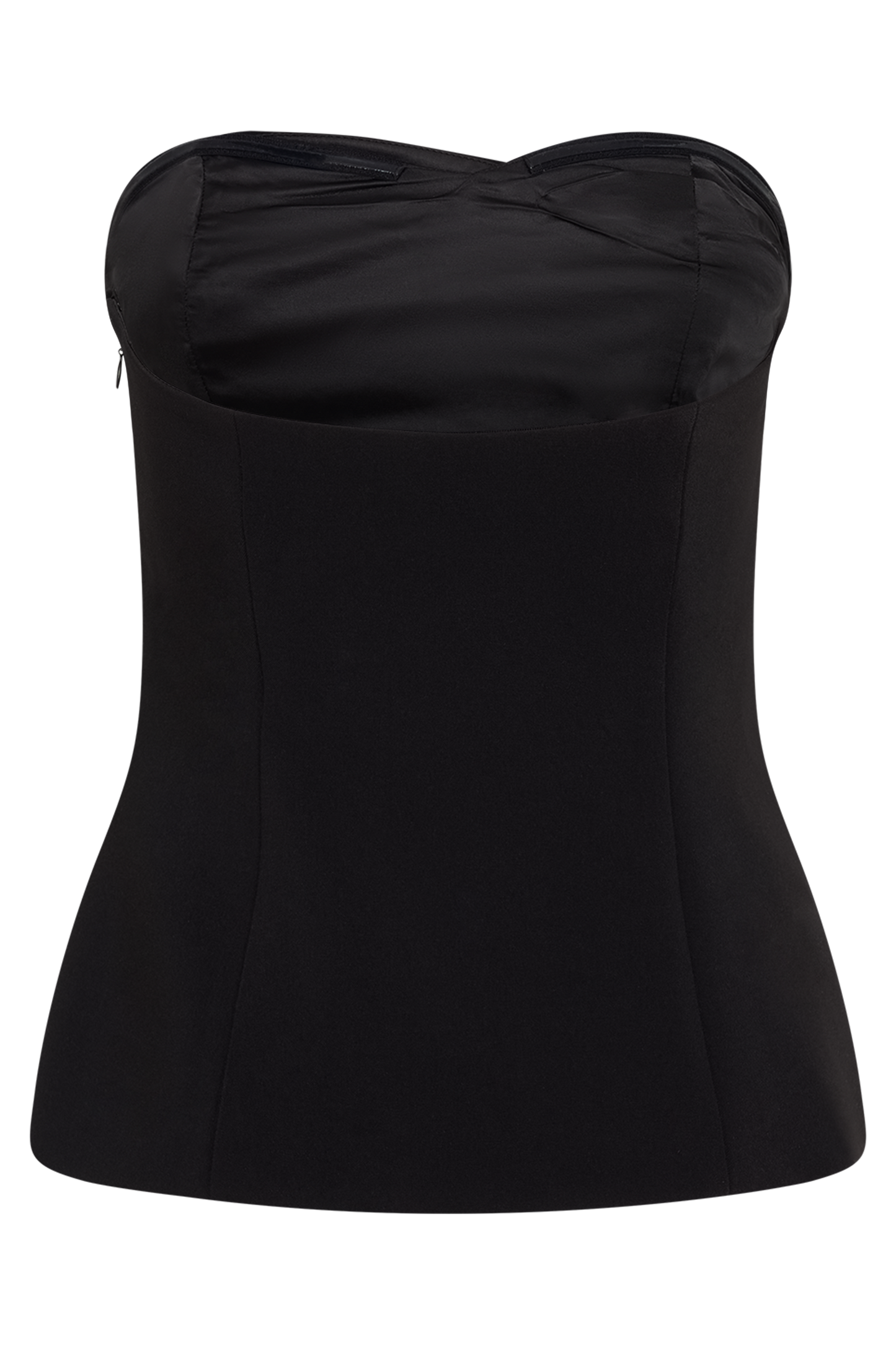 Lindie Strapless Suiting Top - Black