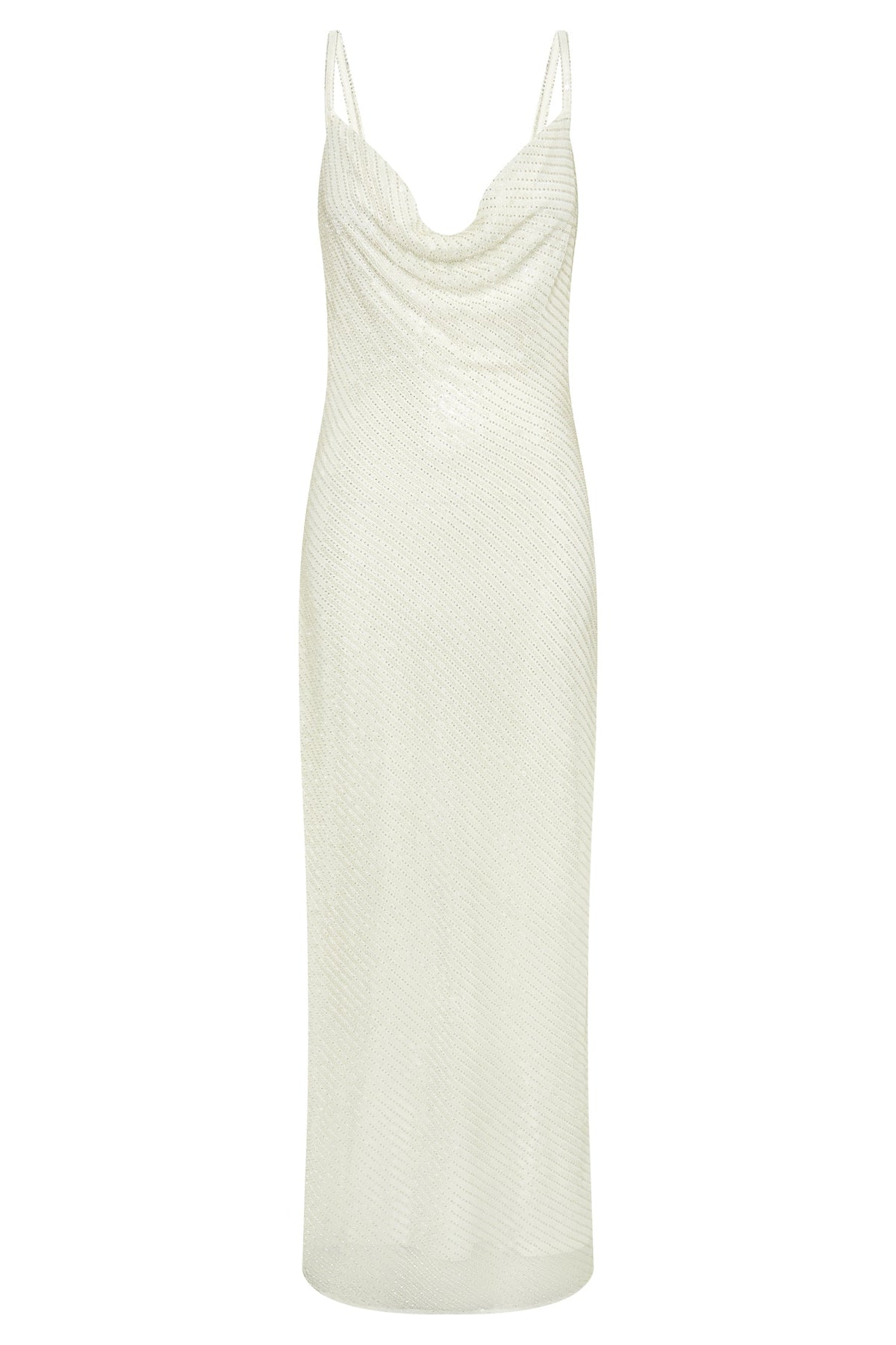 Marise Sequin Gown - White