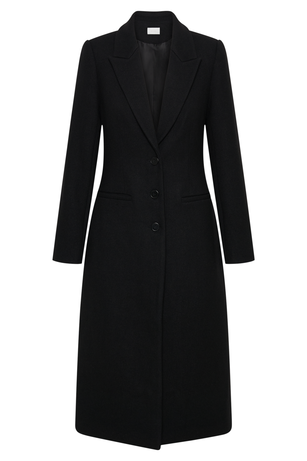 Adelaide Cinched Wool Coat - Black