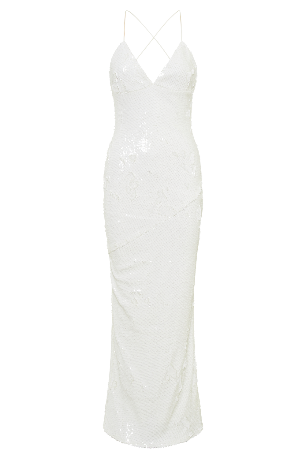 Gracie Sequin Maxi Dress - White