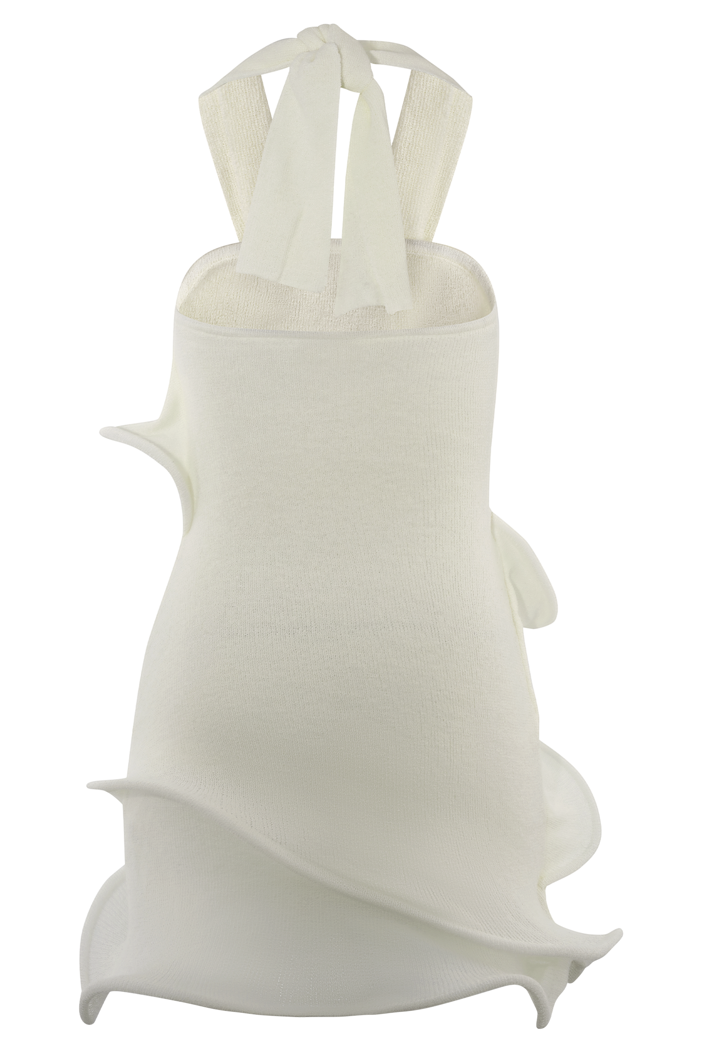 Caprice Halter Knit Mini Dress - White