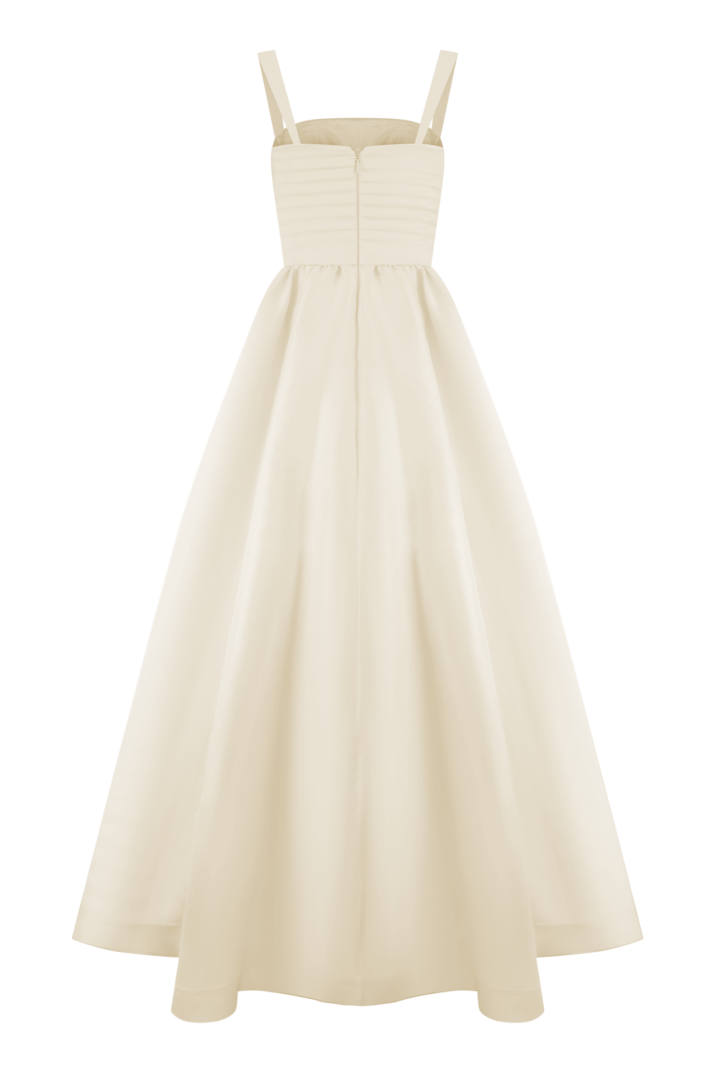 Carla Ruched Gown - Cream Ivory