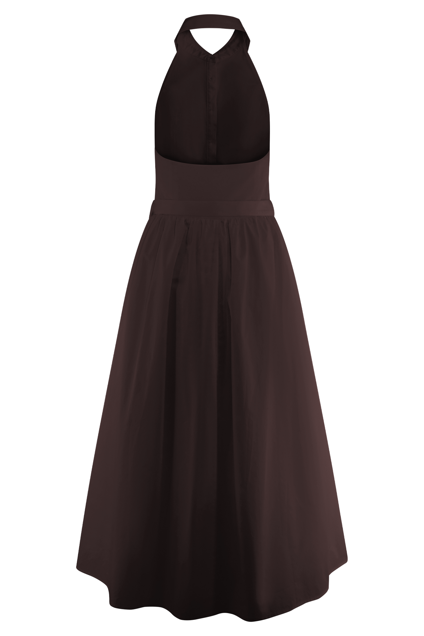 Cindy Collared Midi Dress - Chocolate