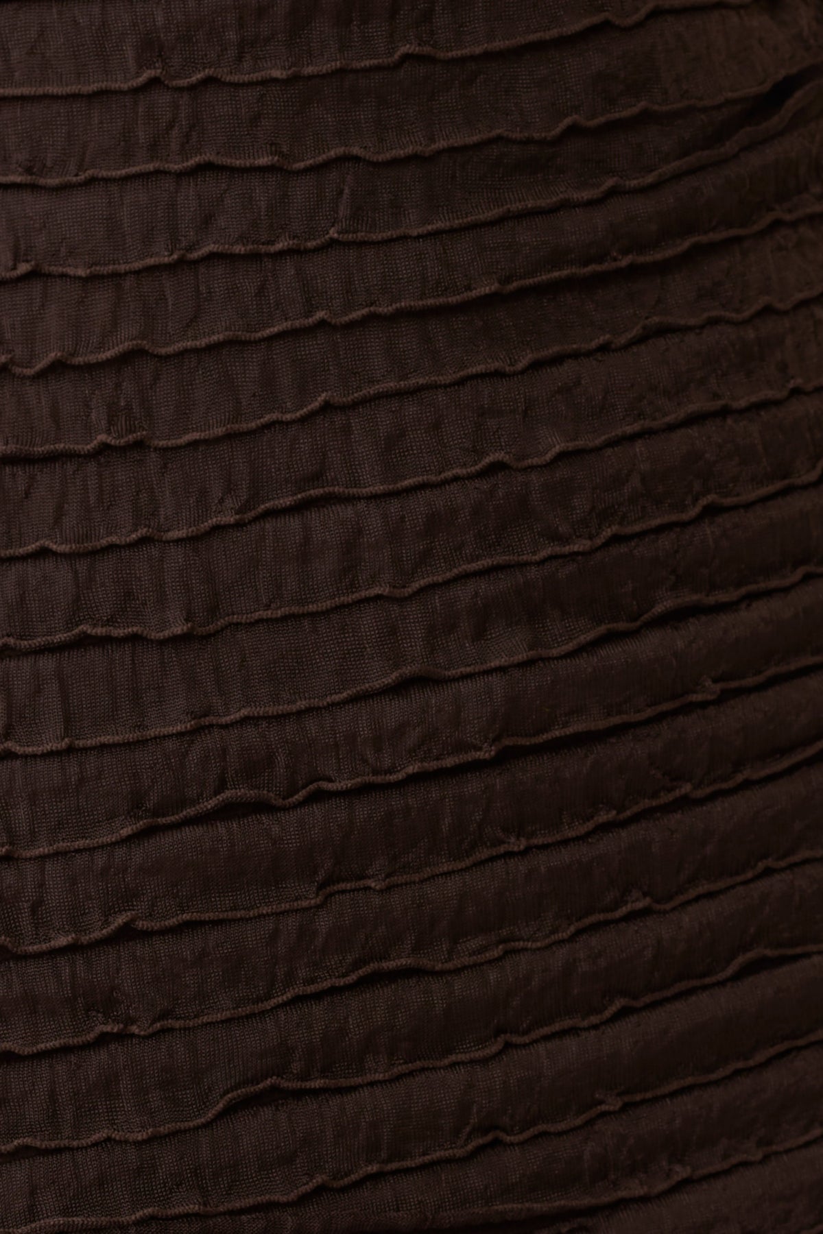 Nara Frilled Midi Dress - Chocolate