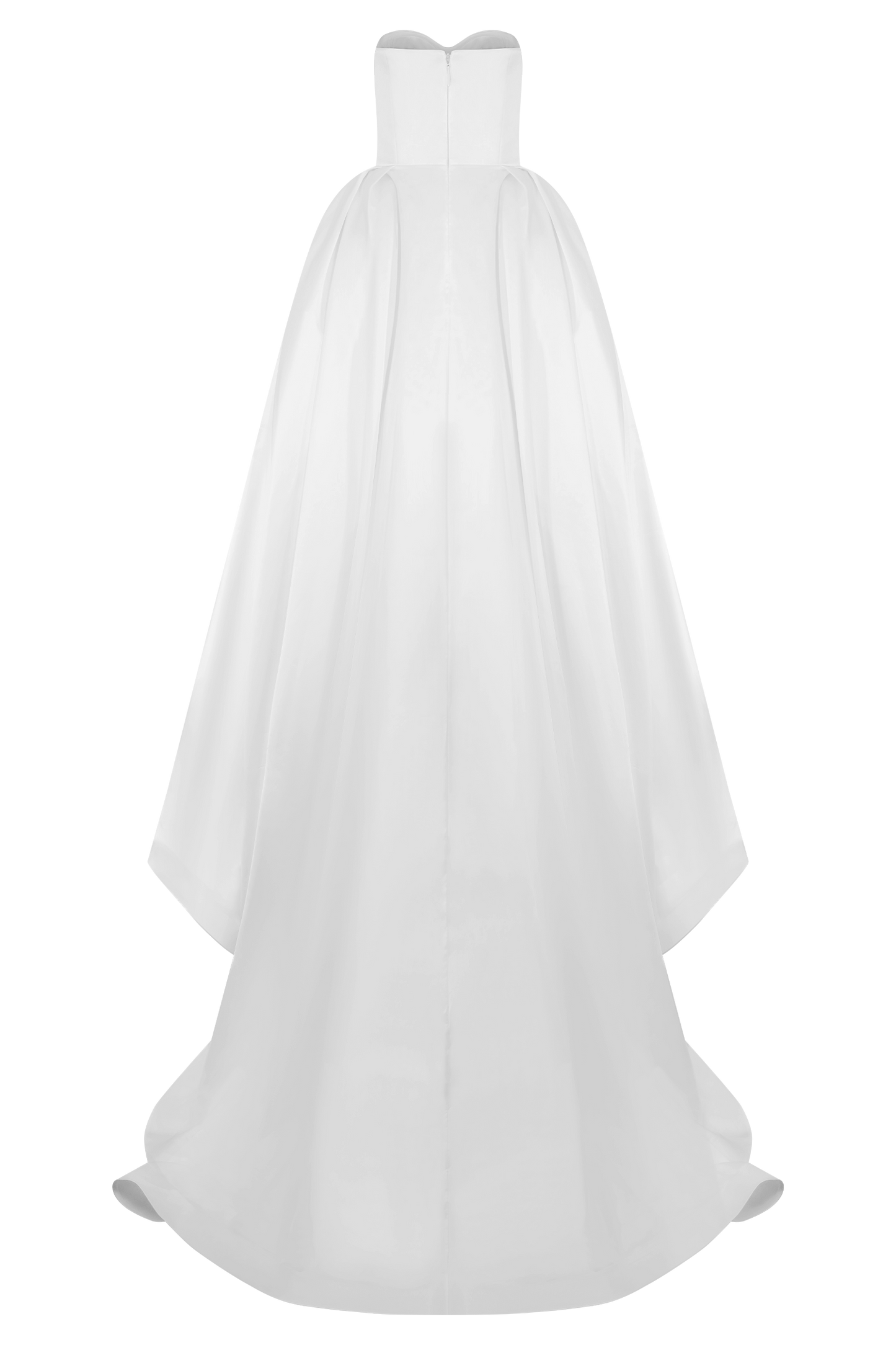 Delphine Satin Strapless Maxi Gown - White