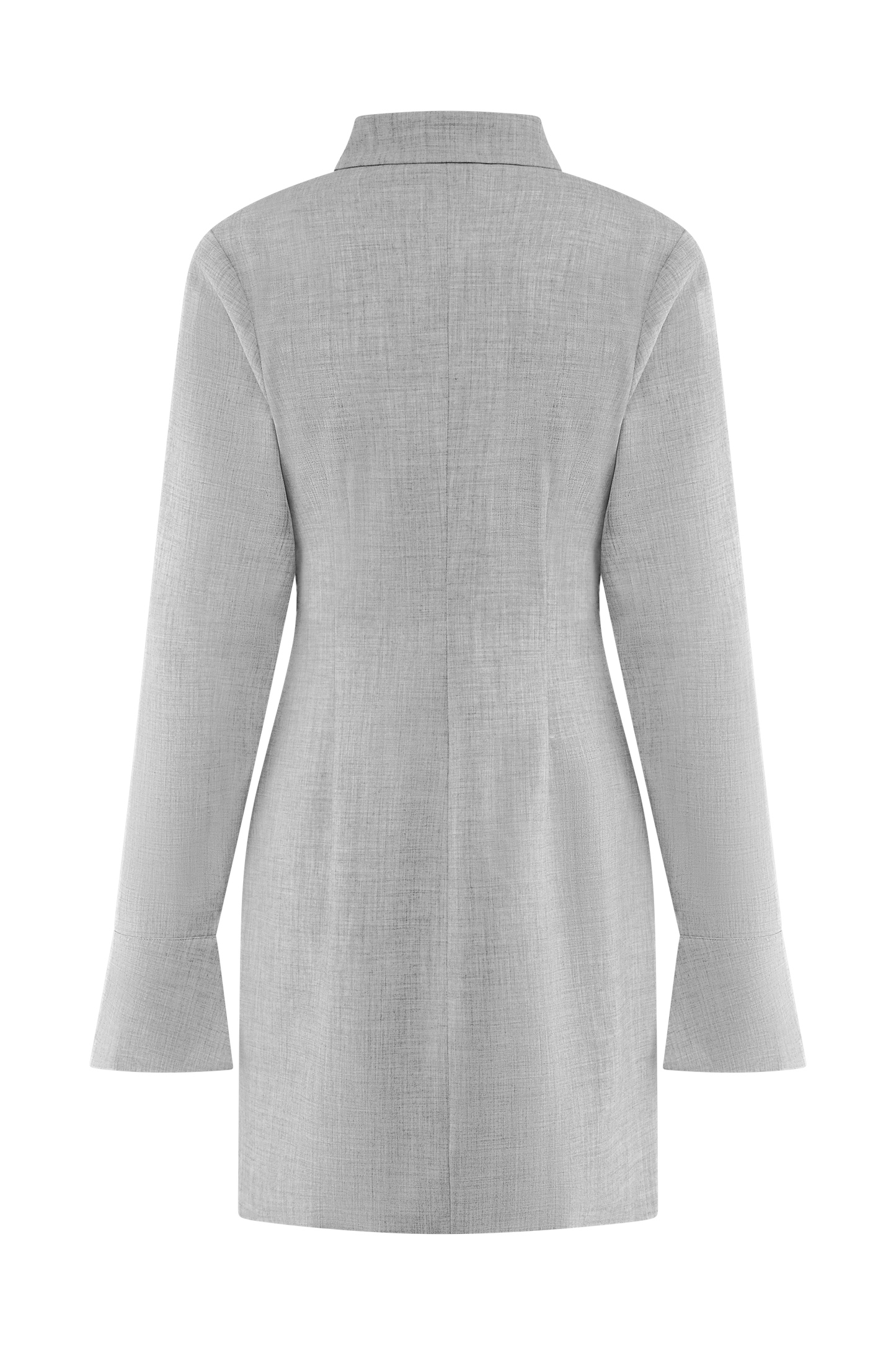 Dorian Fitted Shirt Mini Dress - Charcoal Marle