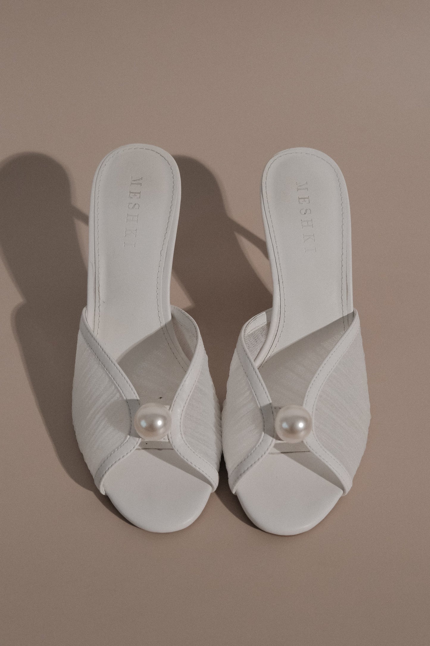 Reena Pearl Mesh Mule - Ivory