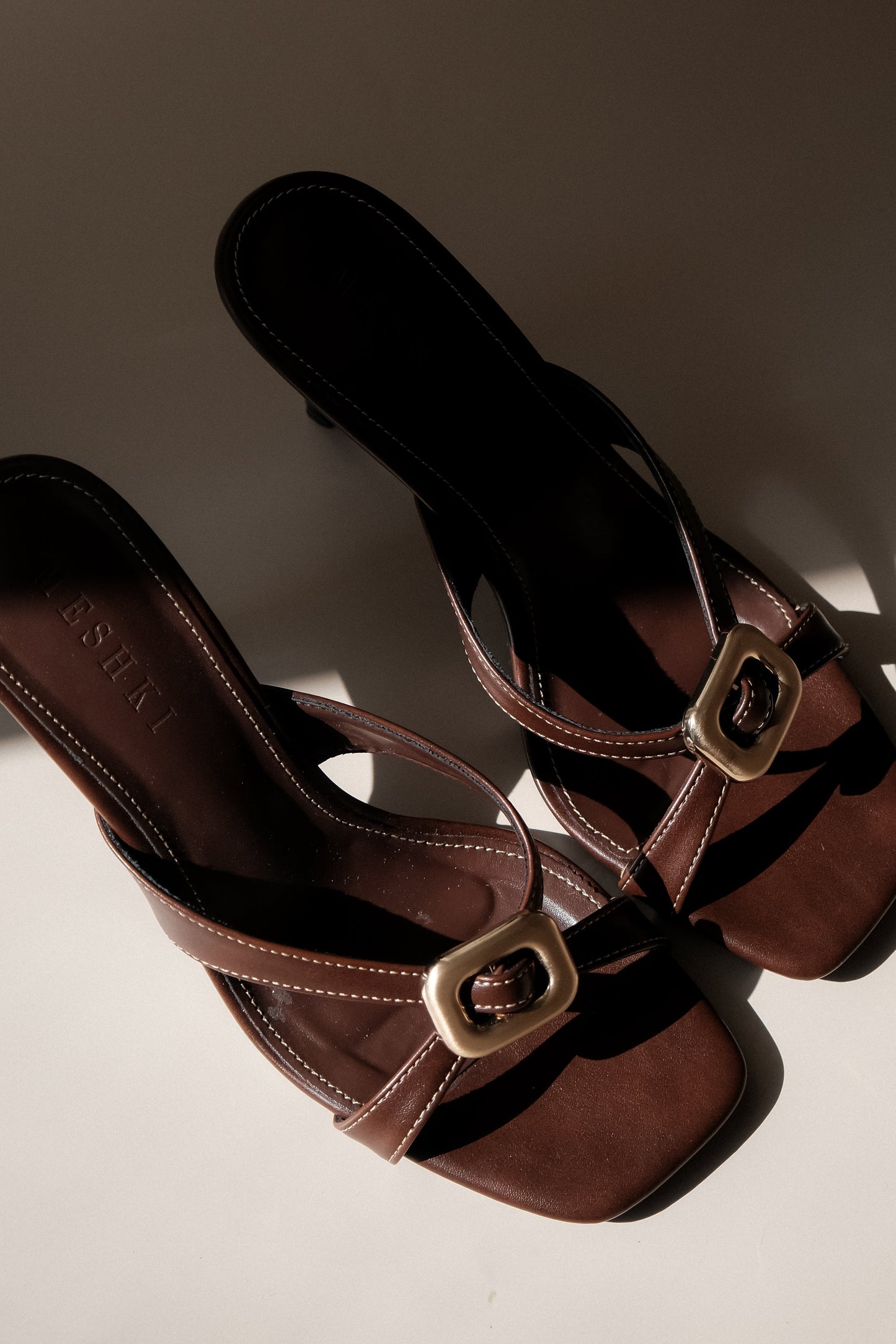 Jodie High Heel With Hardware - Chocolate