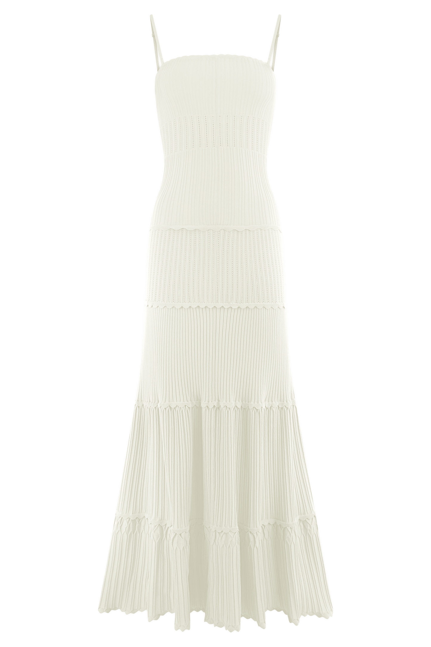 Finley Pointelle Knit Maxi Dress - Ivory
