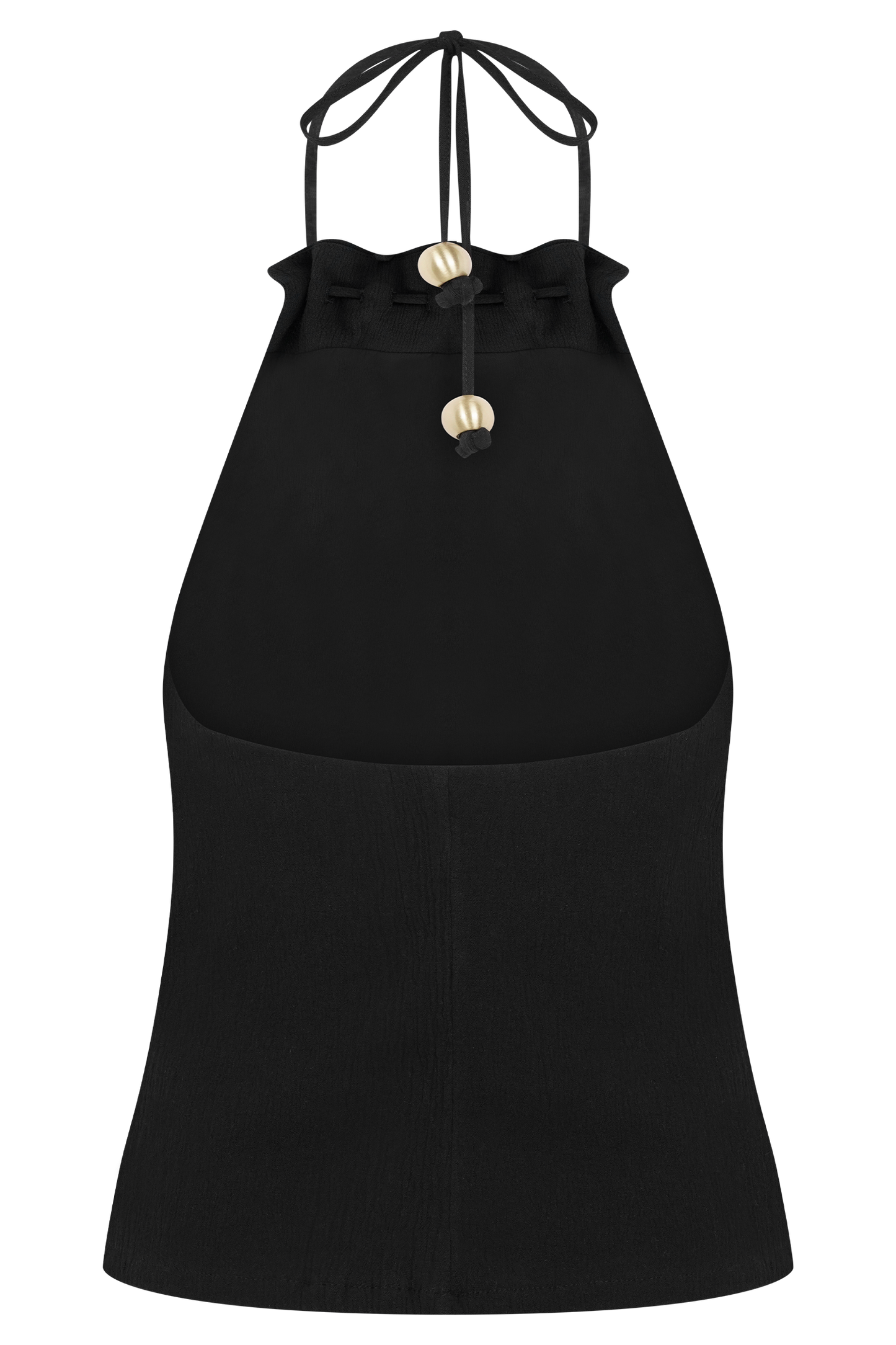 Abeda Cotton Top With Hardware - Black