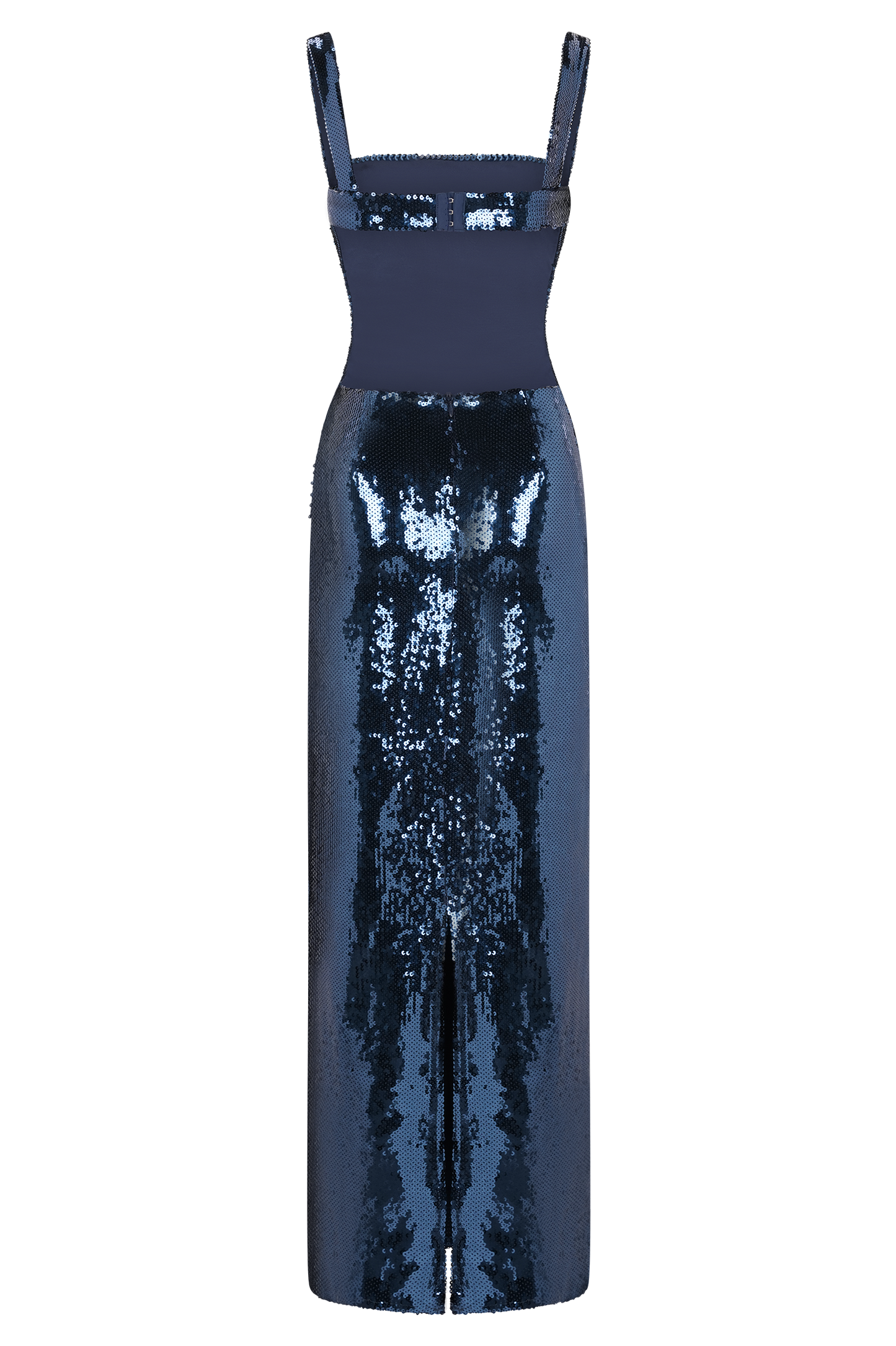 Adoria Sequin Cut Out Maxi Dress - Navy