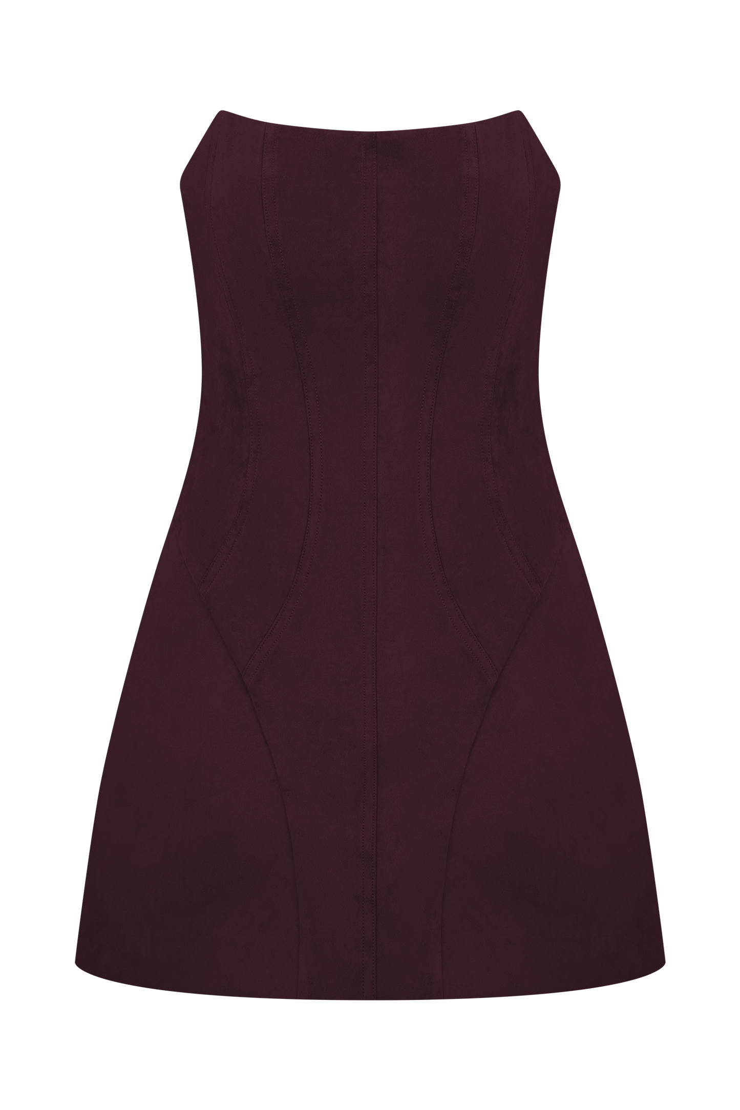 Andy Faux Suede Mini Dress - Wine