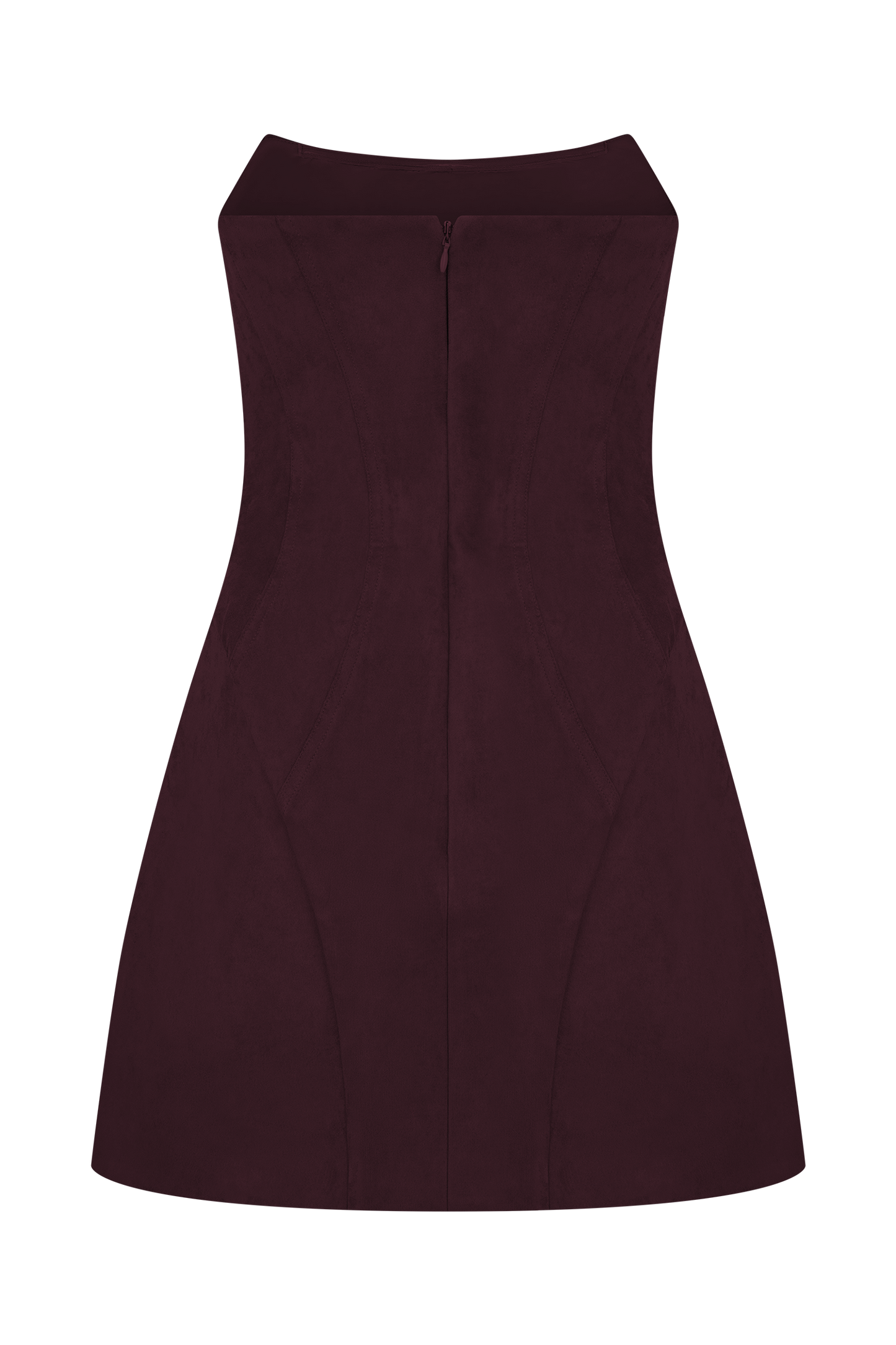 Andy Faux Suede Mini Dress - Wine