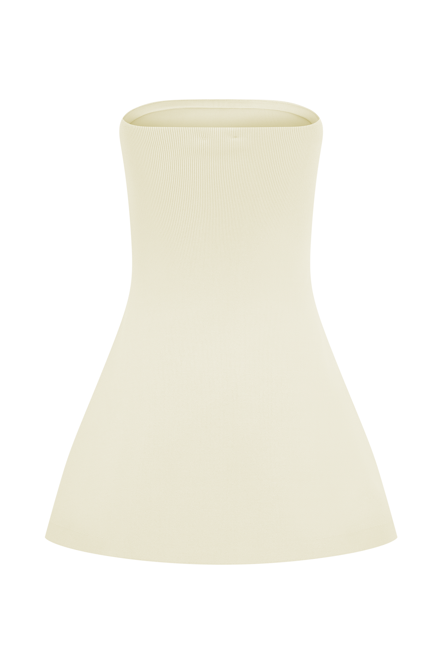 Anette Bandage Knit Strapless Top - Ivory