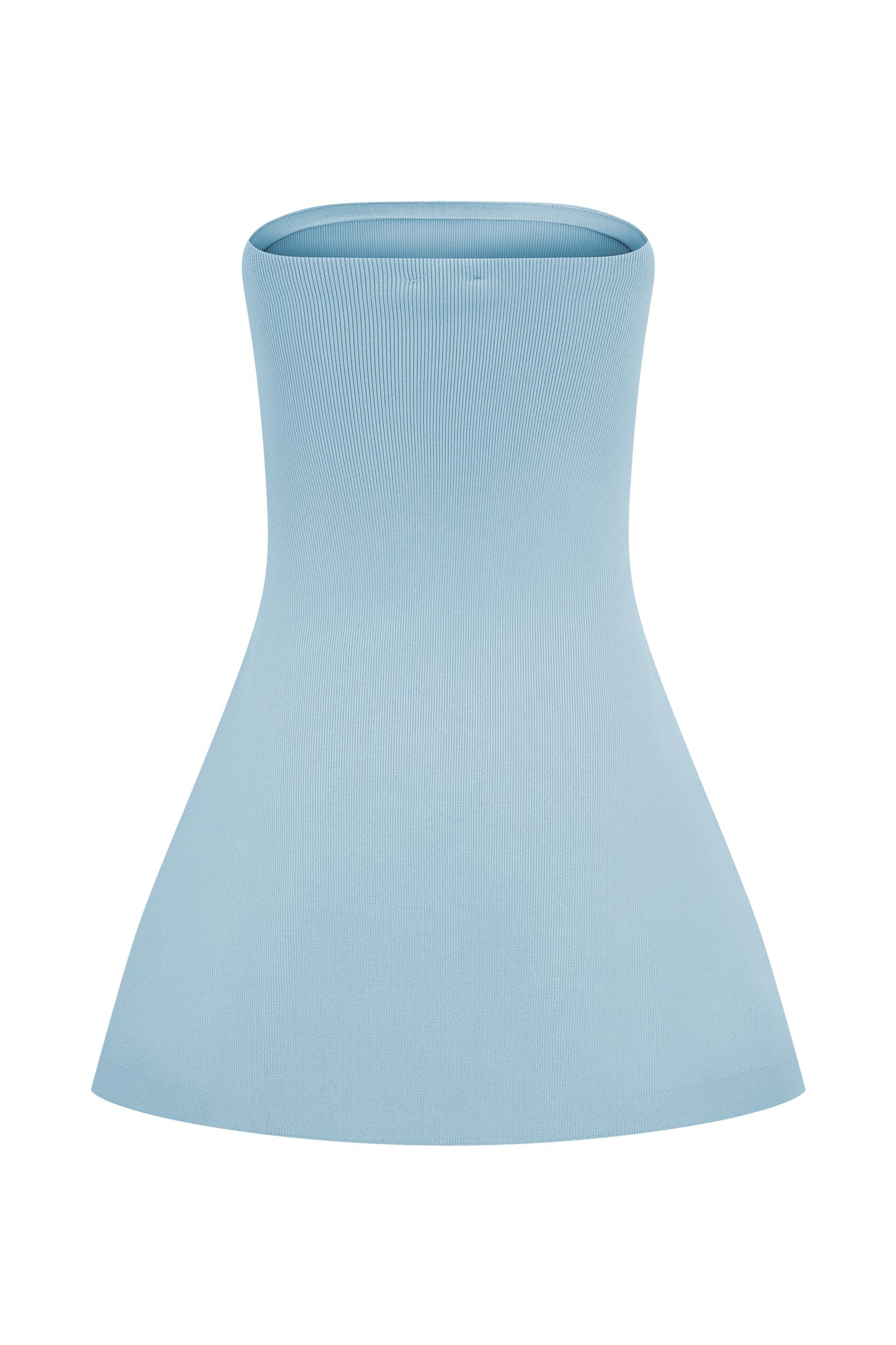 Anette Bandage Knit Strapless Top - Sky Blue