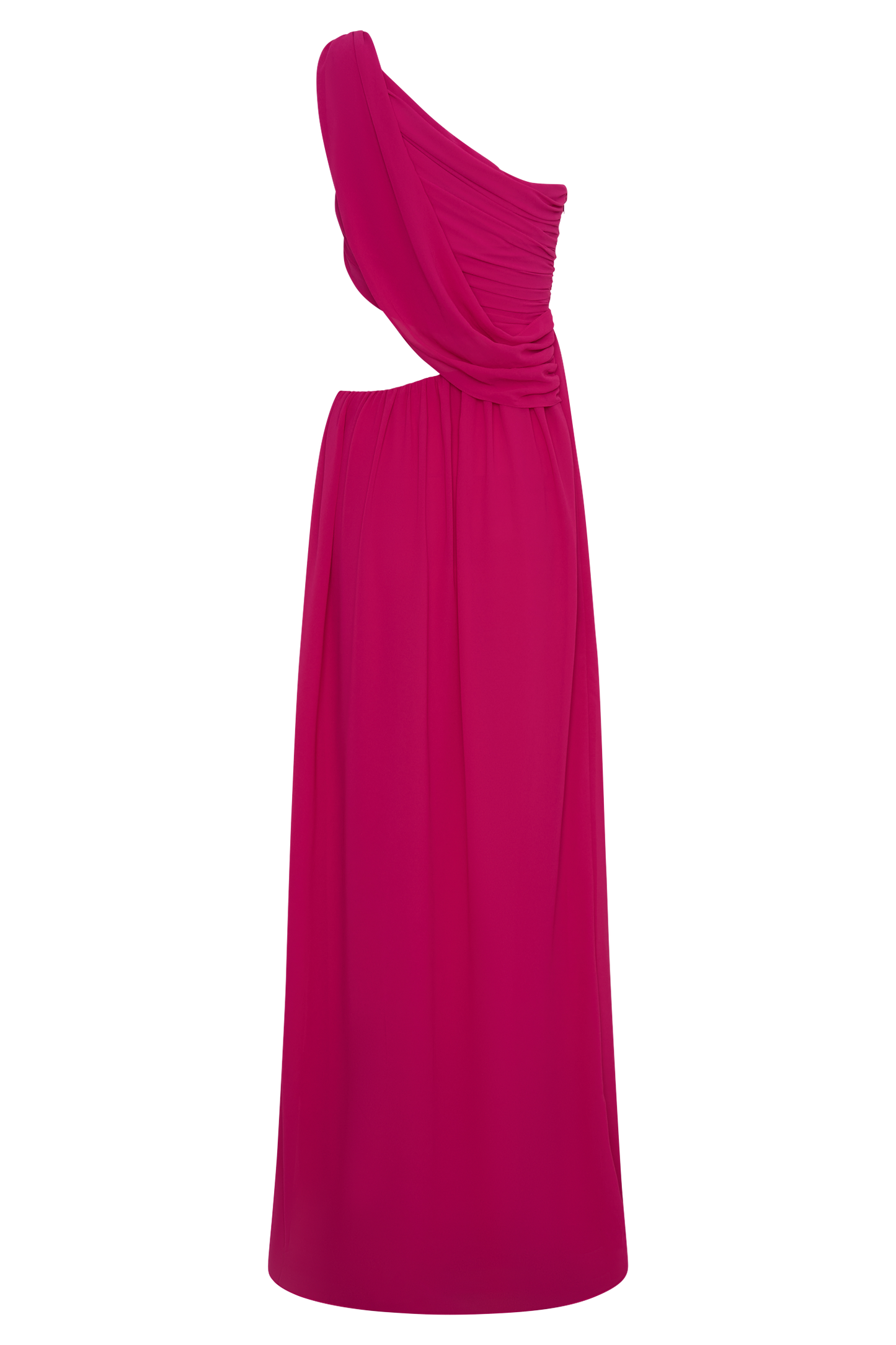 Aria Chiffon Cut Out Maxi Dress - Fuchsia