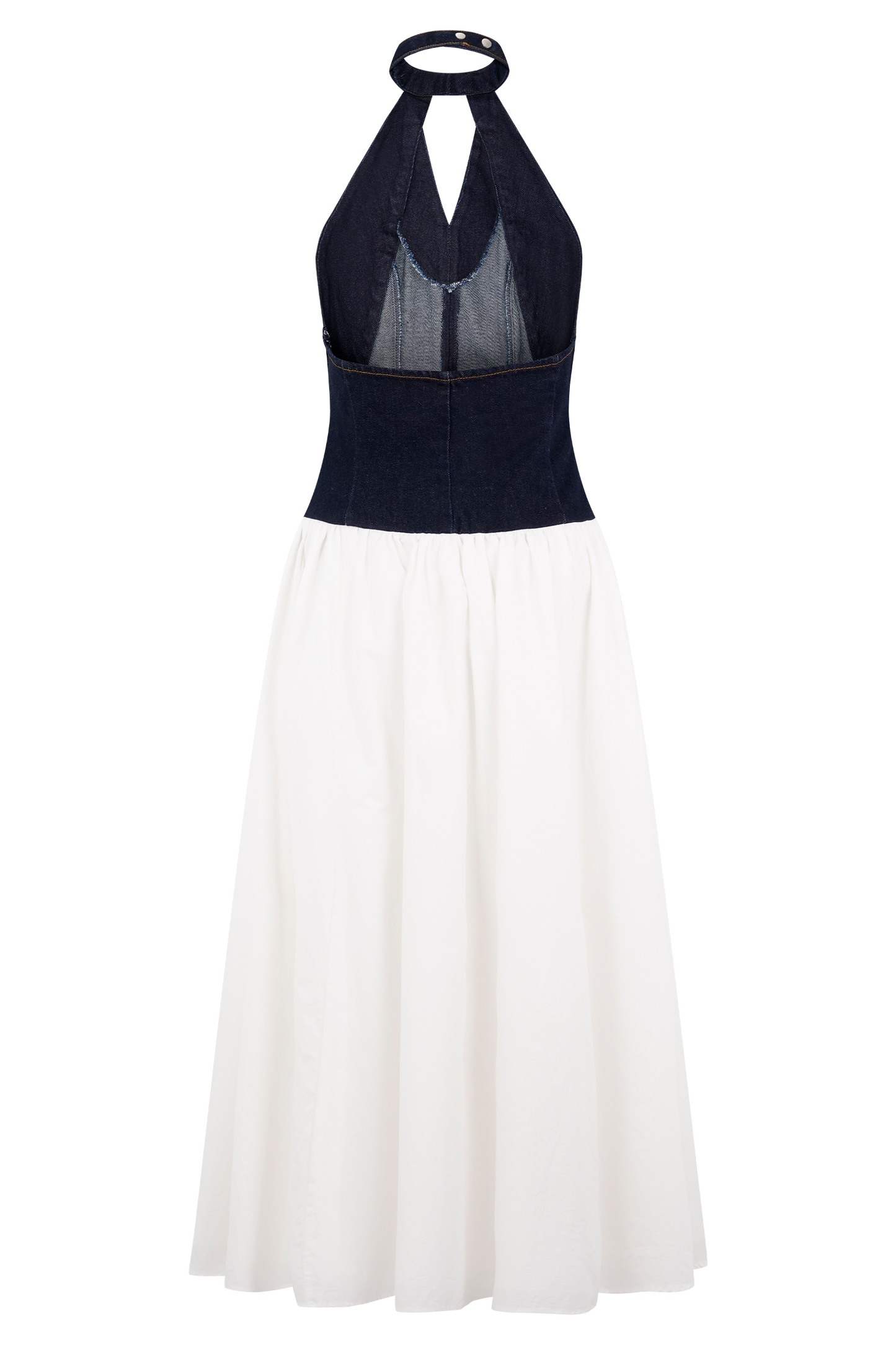 Ashwin Denim Cotton Midi Dress - Indigo Blue