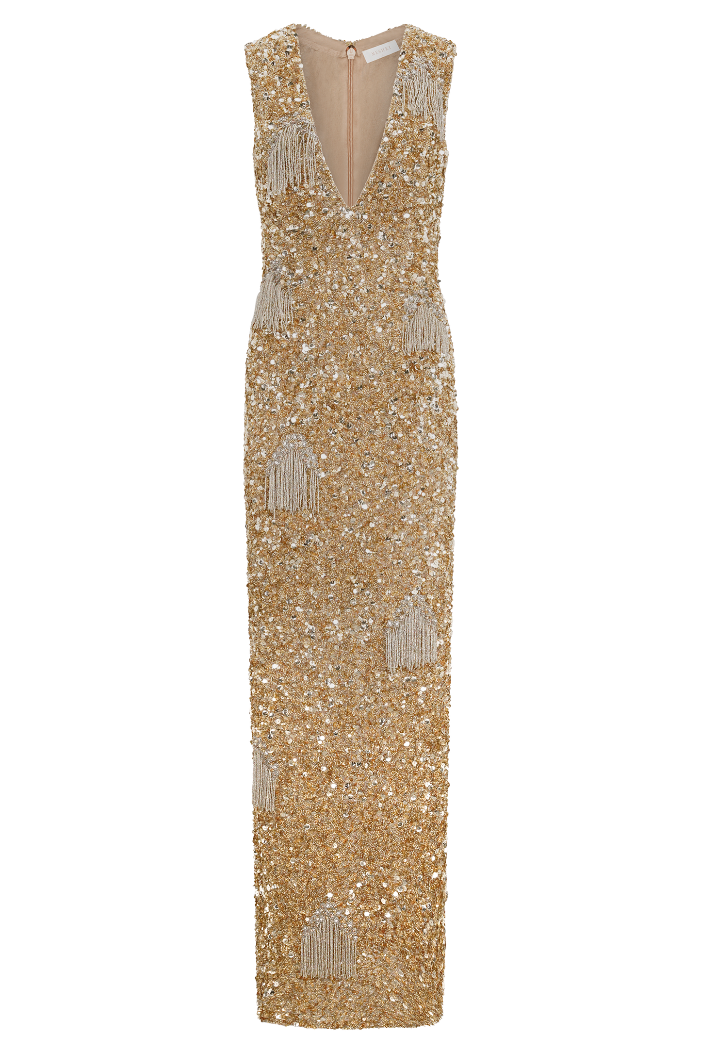 Astor Hand Embellished Maxi Dress - Gold